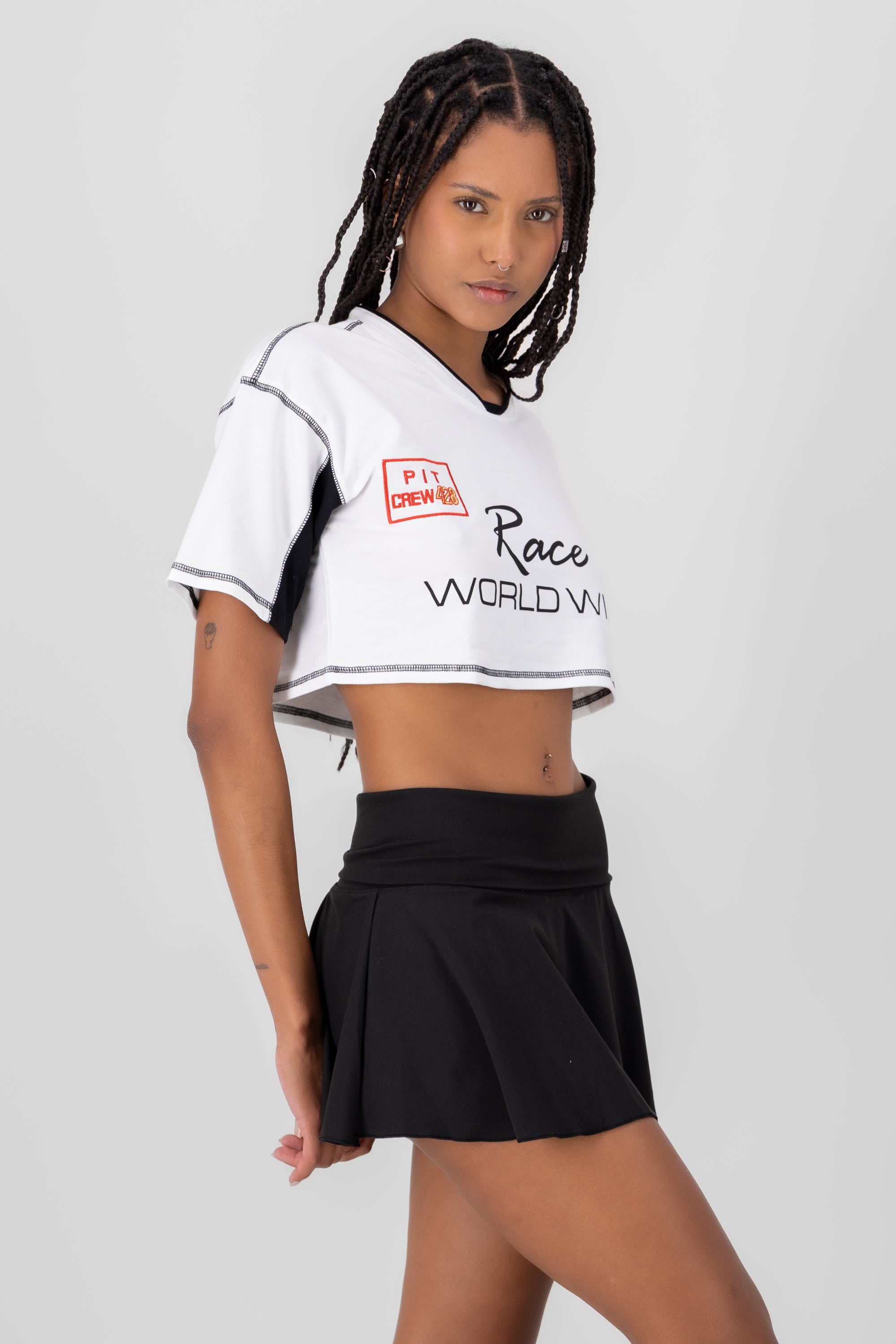 T-shirt carrera de coches estampada