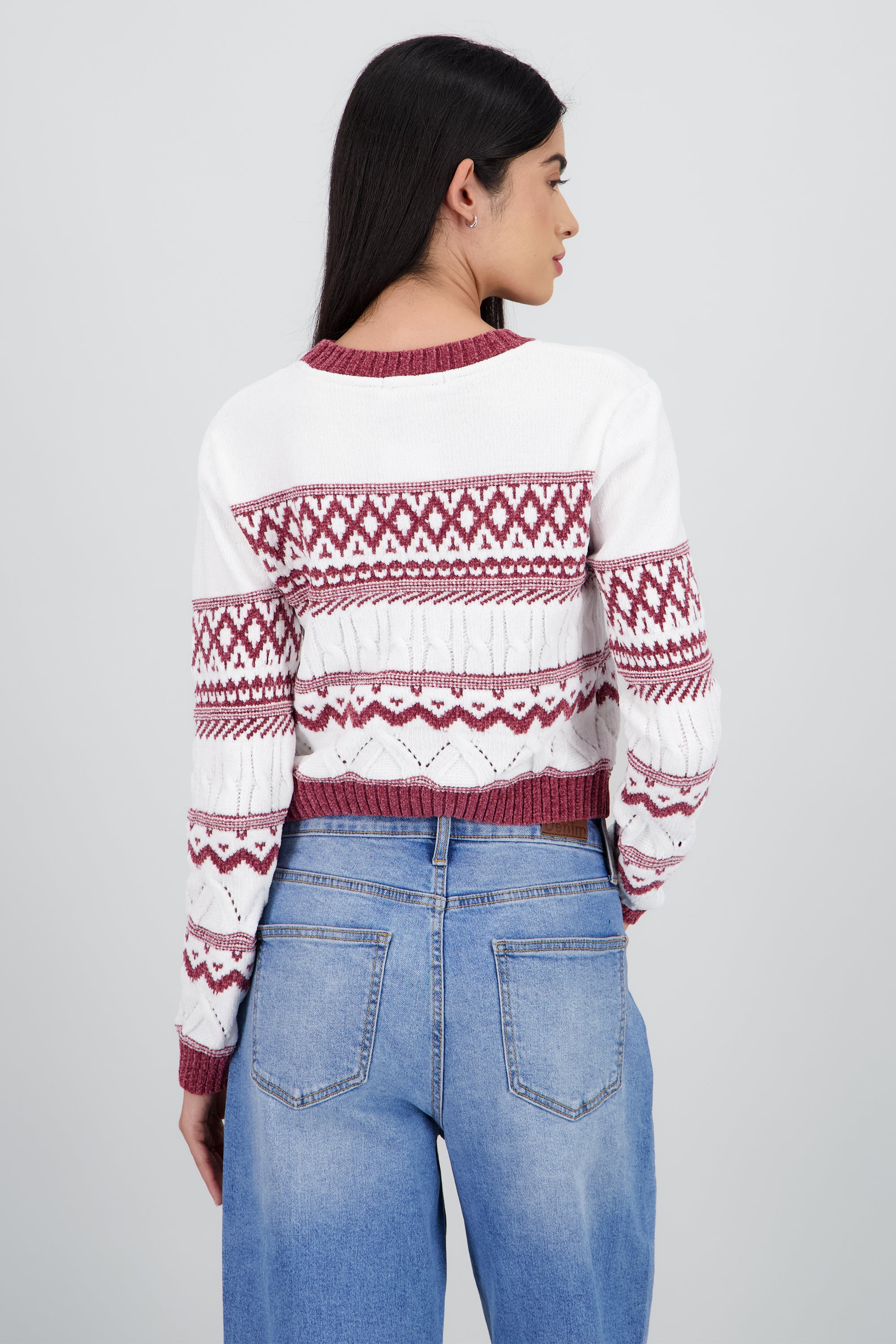 Sueter navideño suave grecas VINO COMBO