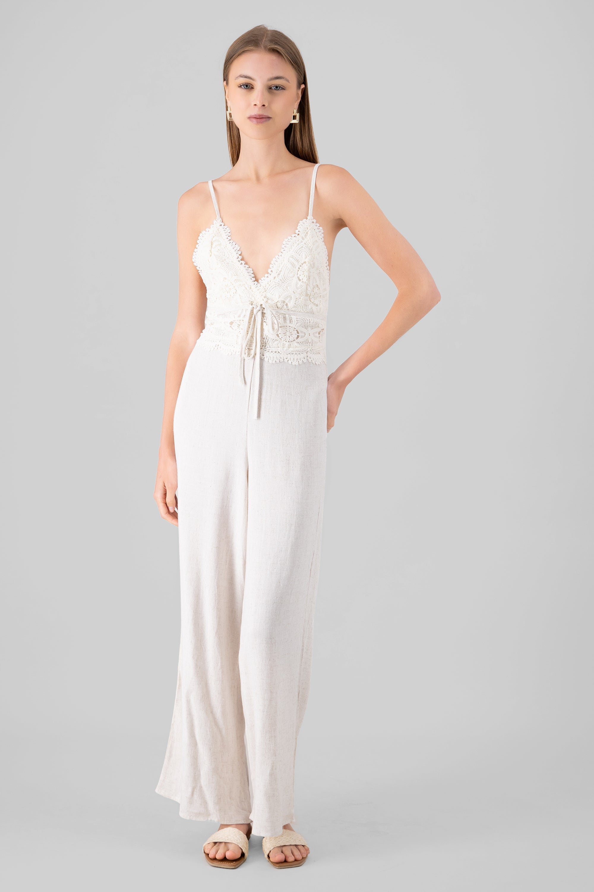 Jumpsuit lino crochet HUESO