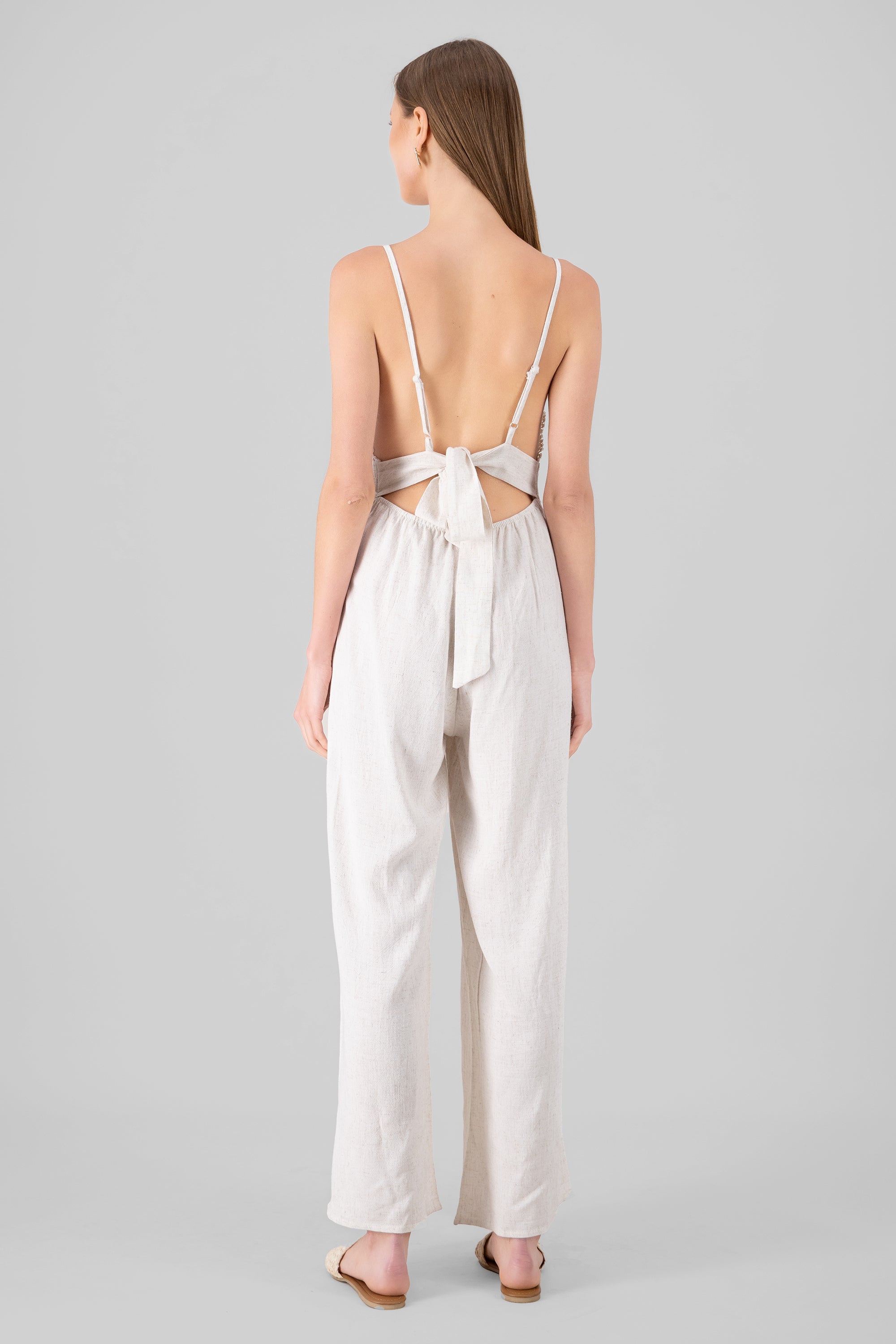 Jumpsuit lino crochet HUESO