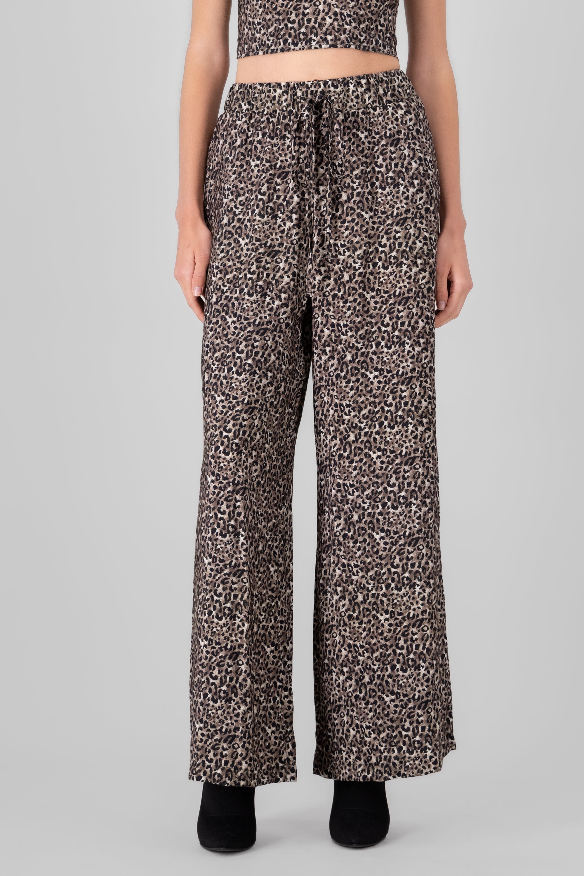 Pantalon amplio animal print CAFE COMBO