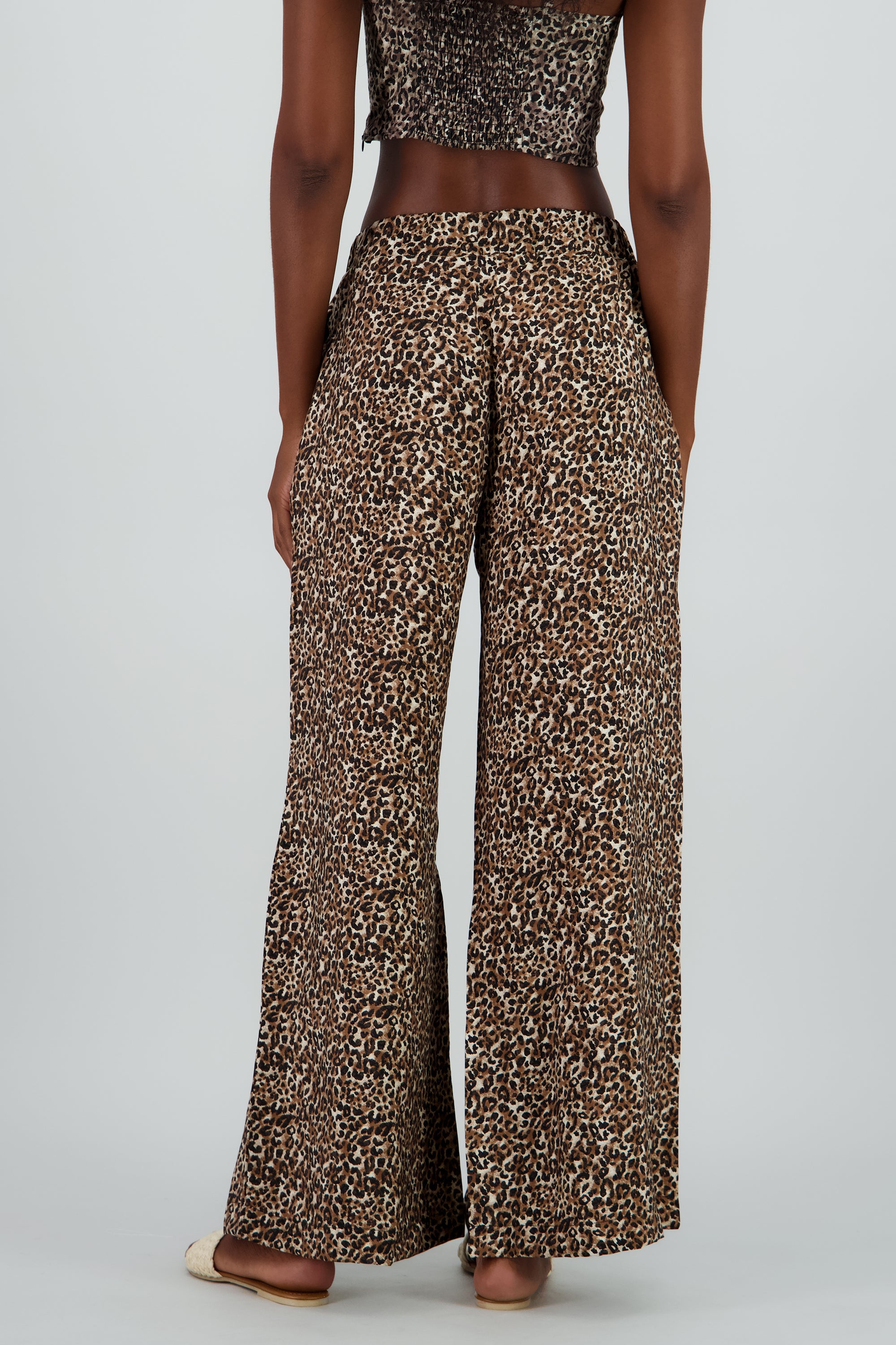 Pantalon amplio animal print