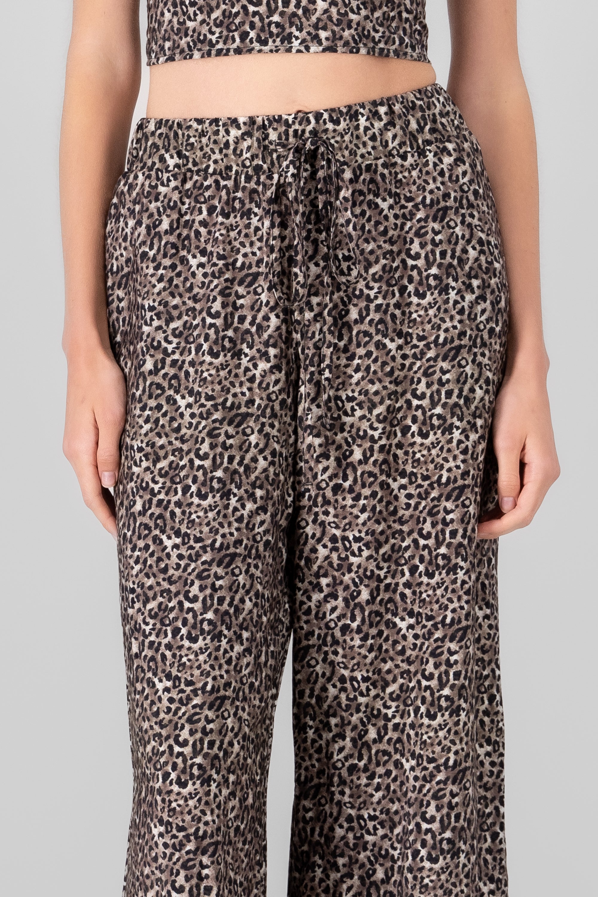 Pantalon amplio animal print CAFE COMBO