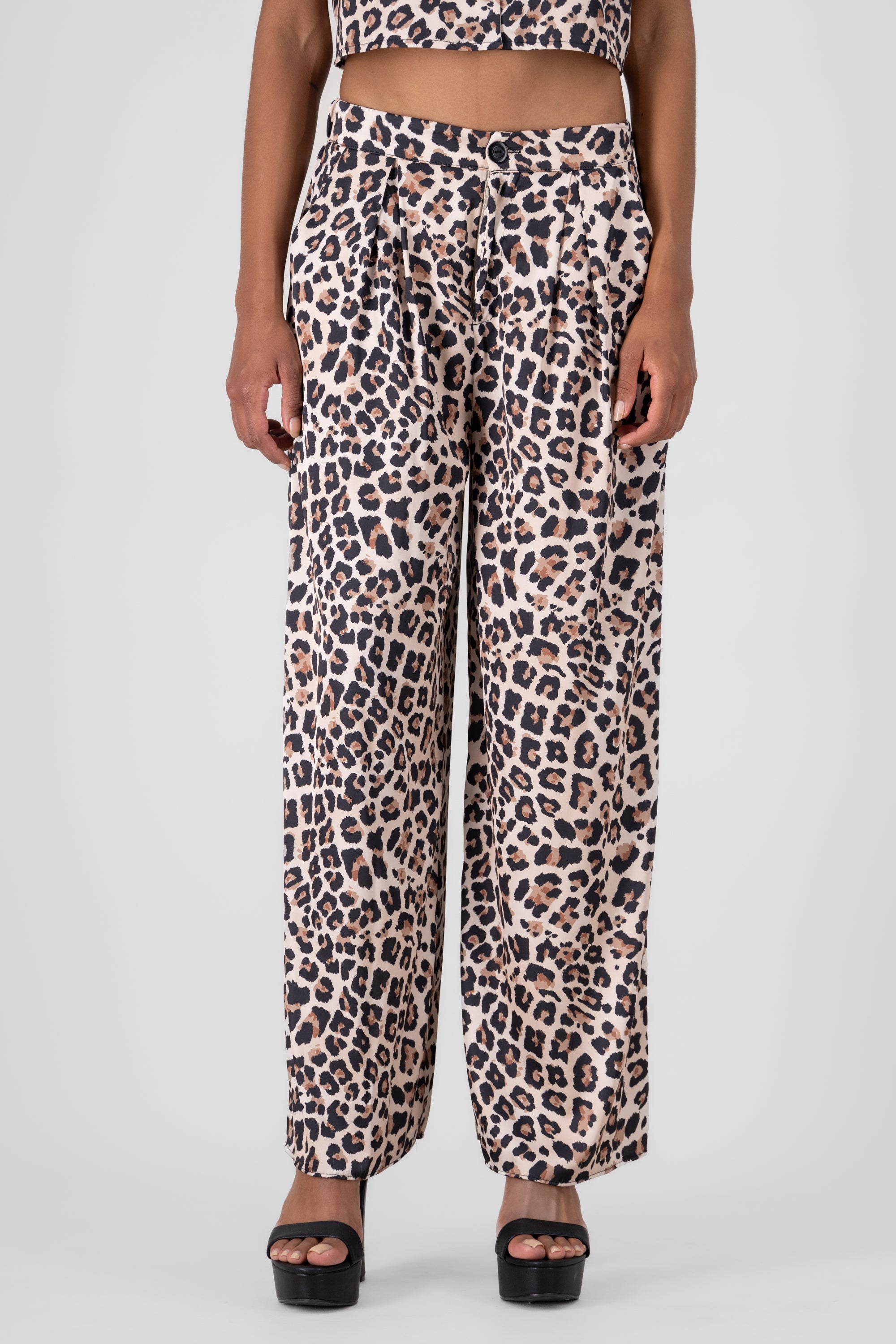 Pantalon amplio animal print