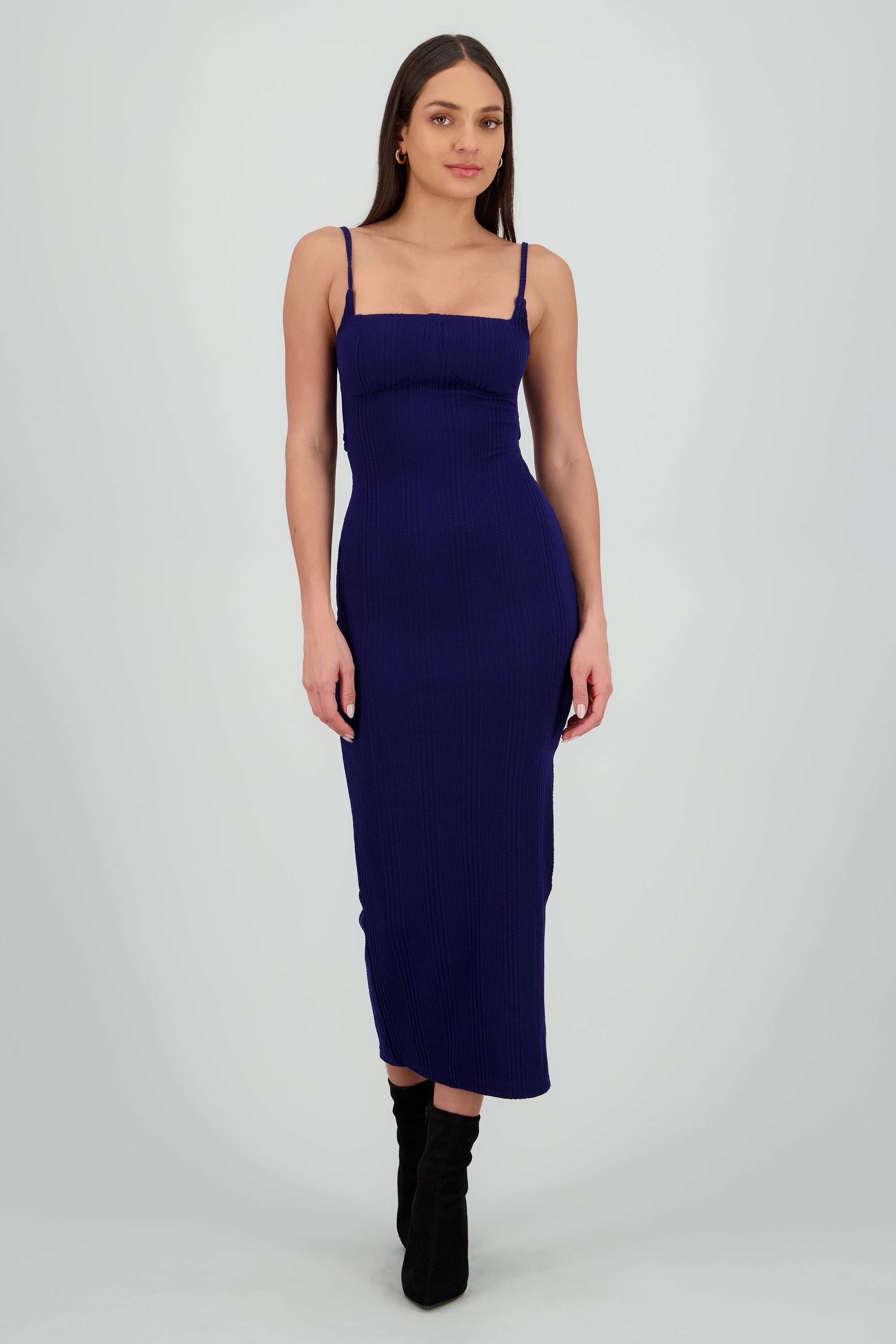 Vestido maxi textura MARINO