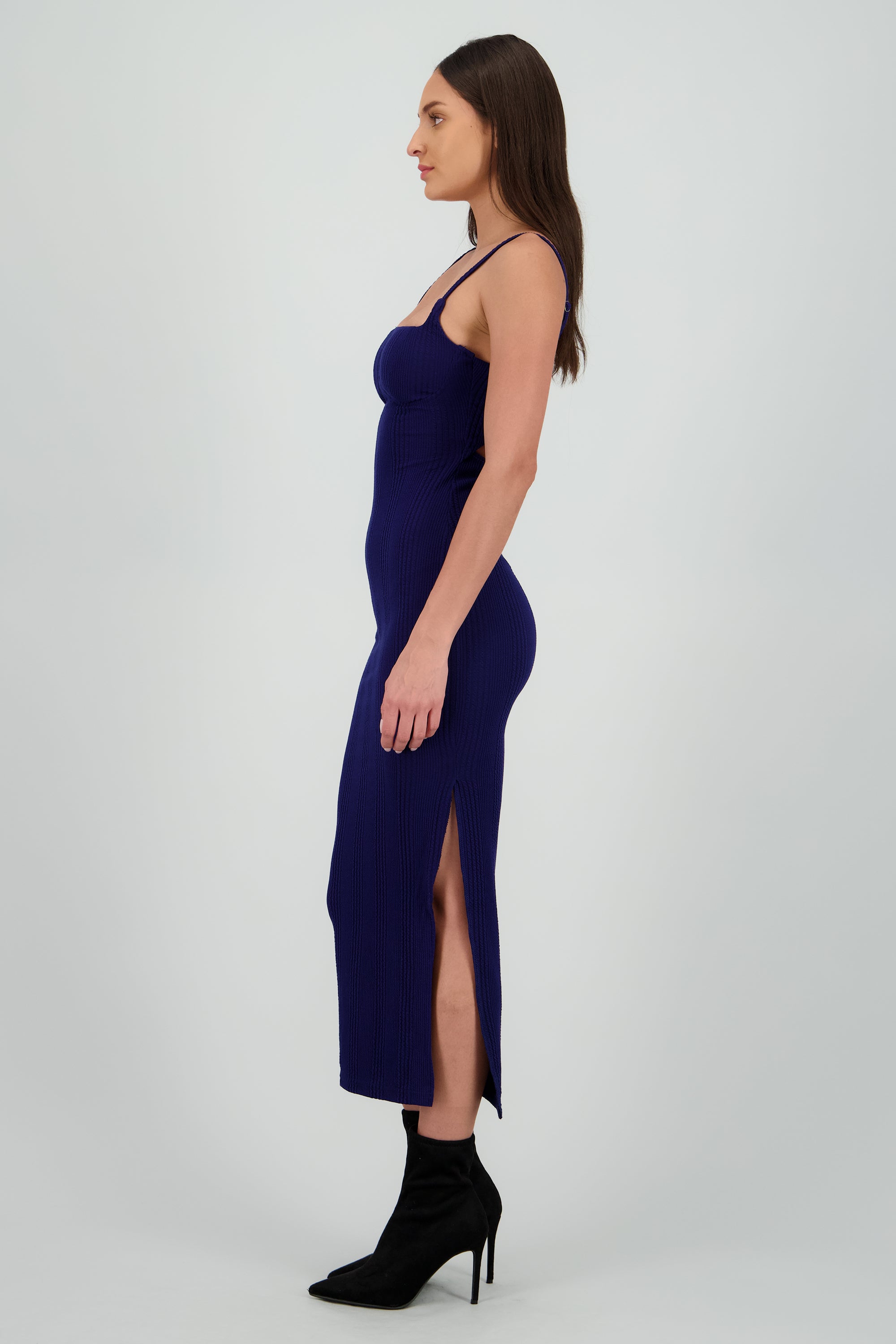 Vestido maxi textura MARINO