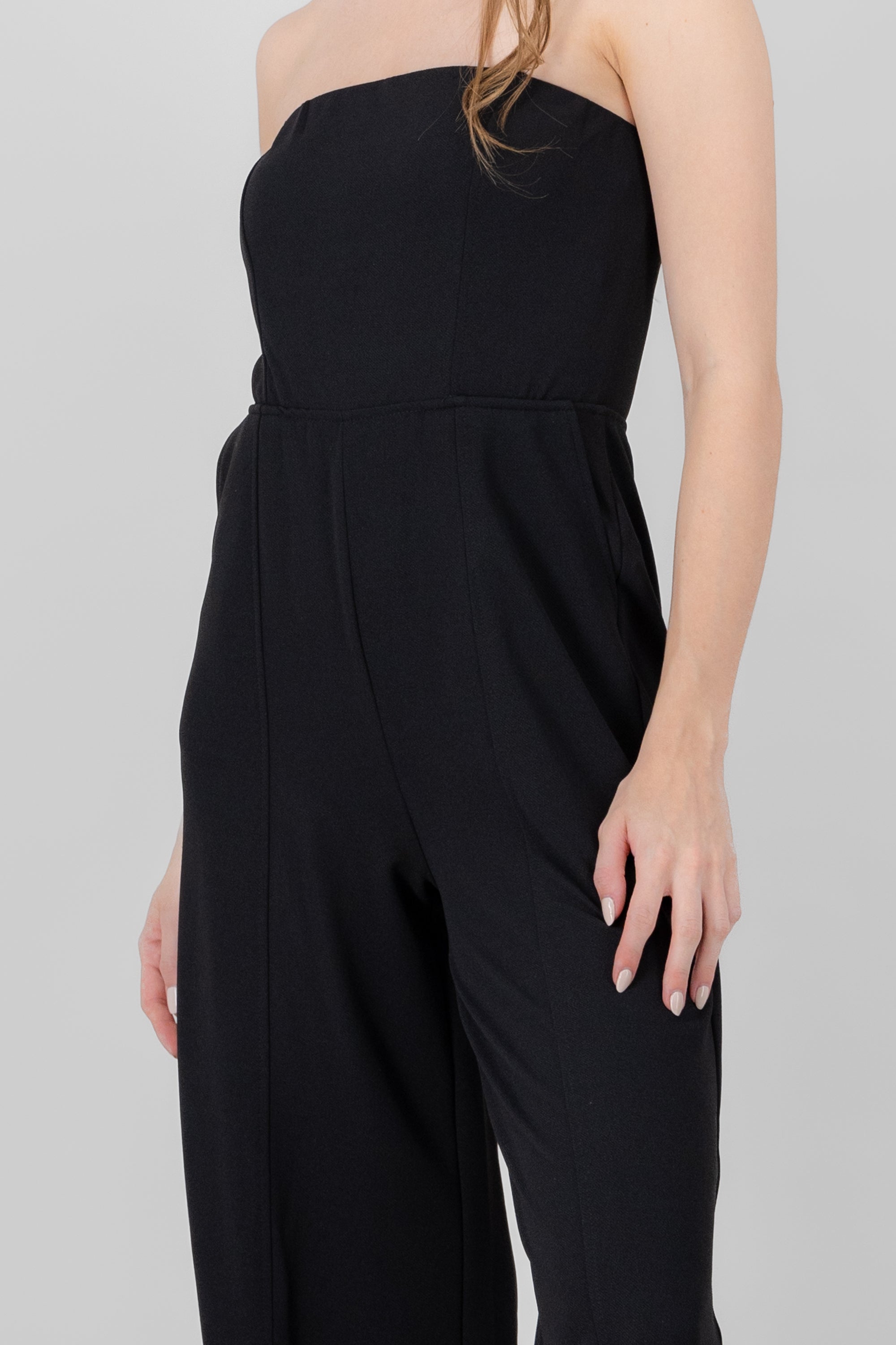 Jumpsuit liso strapless NEGRO