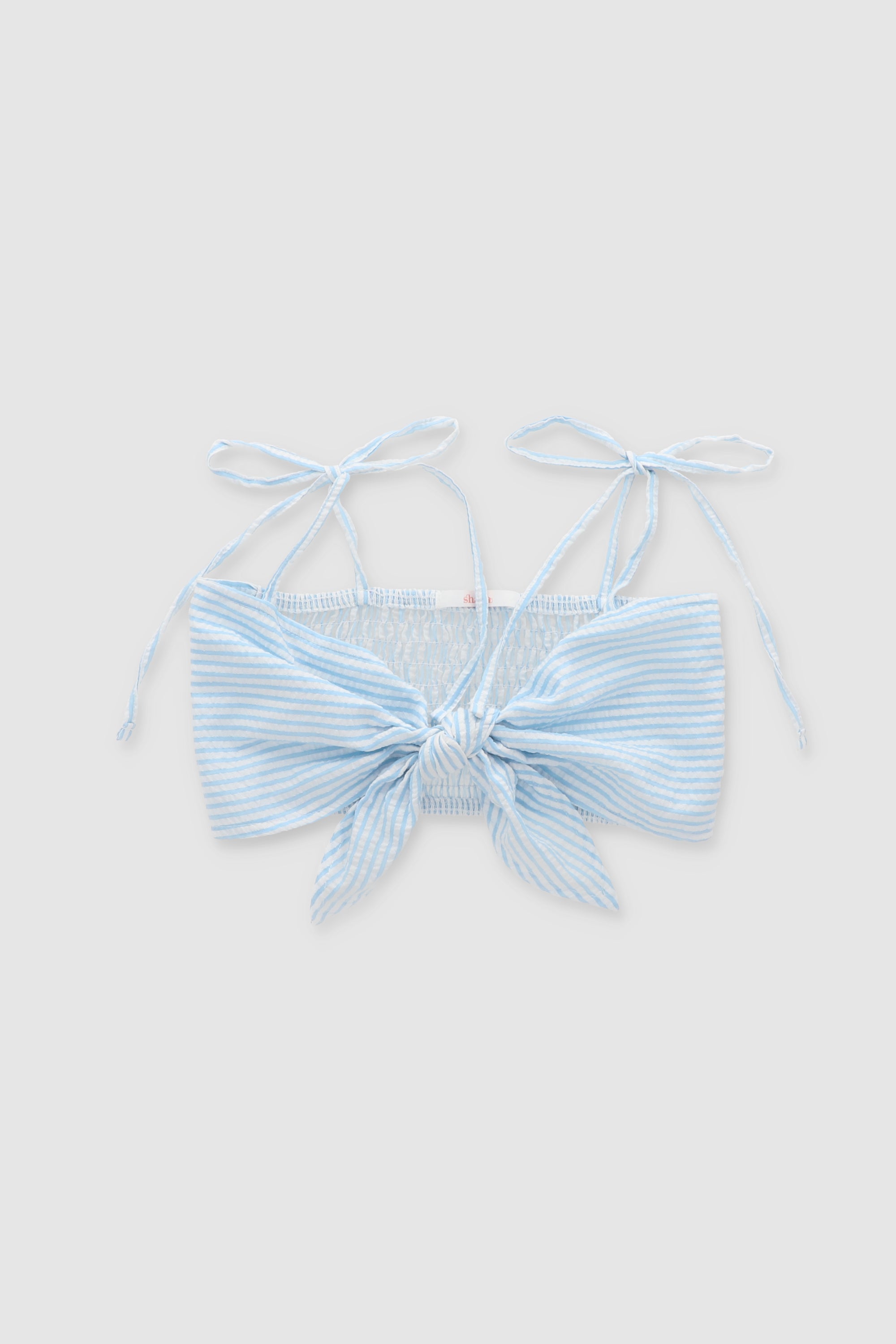 Top nudo lineas textura AZUL COMBO