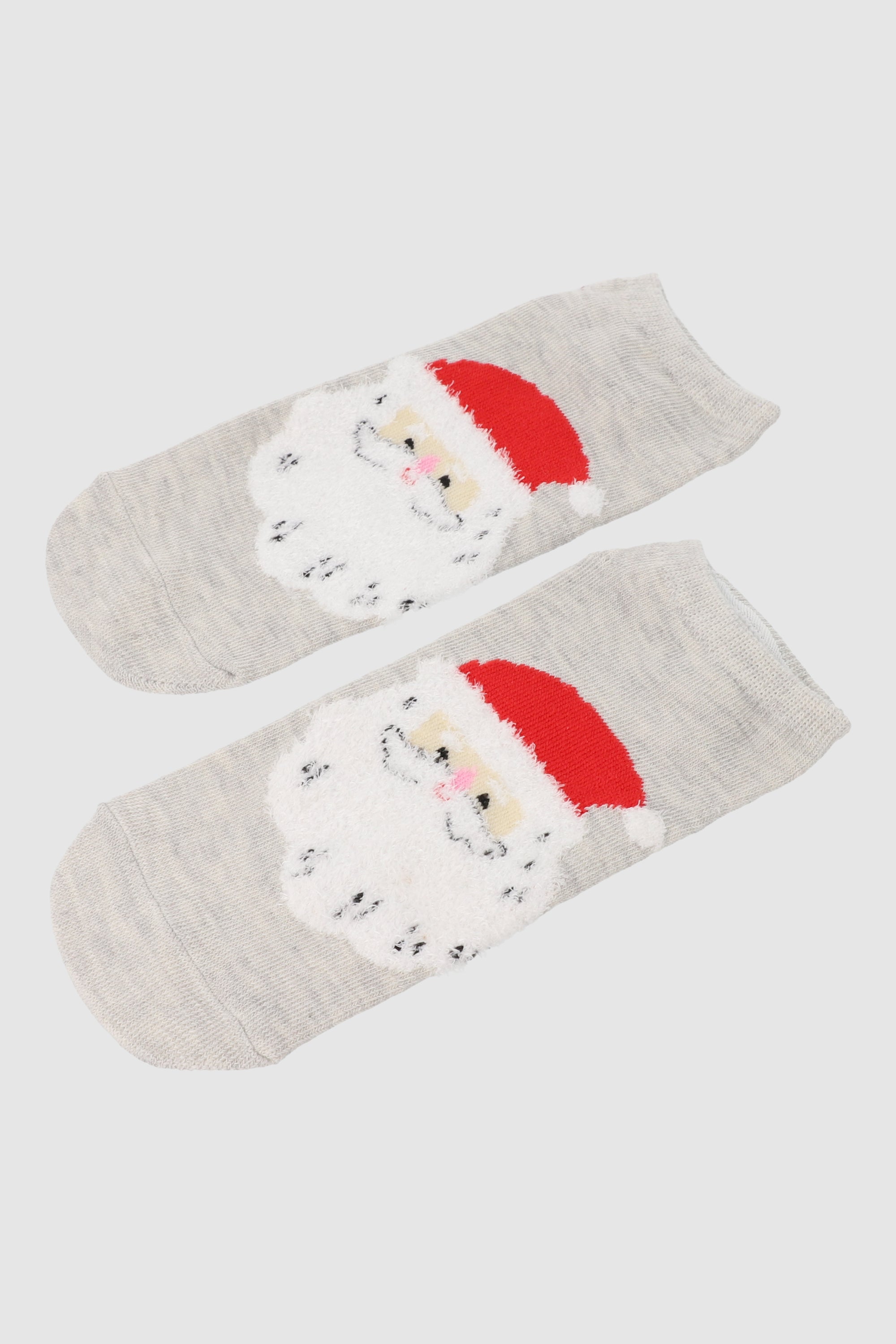 Anklet peluche navidad BLANCO COMBO