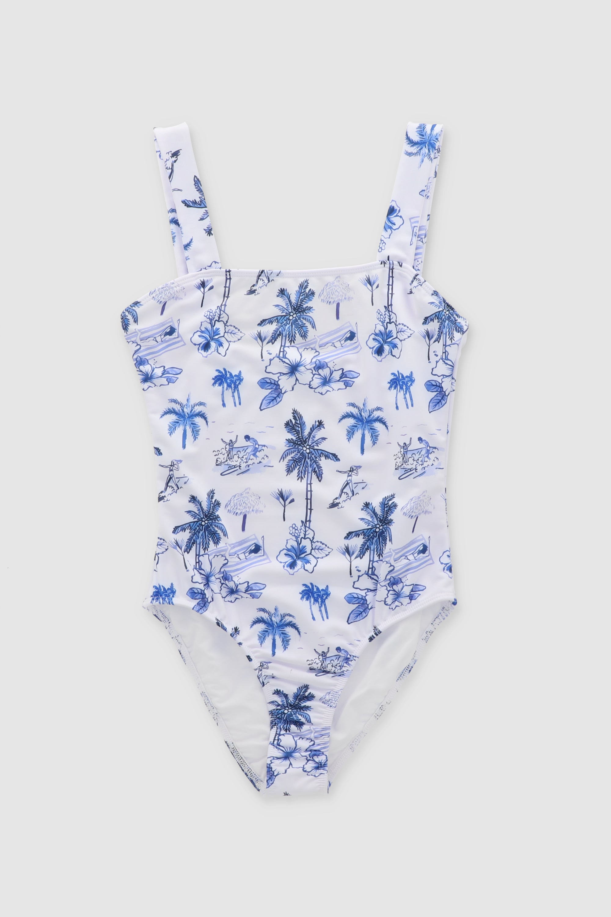 Traje de baño estampado playa AZUL COMBO