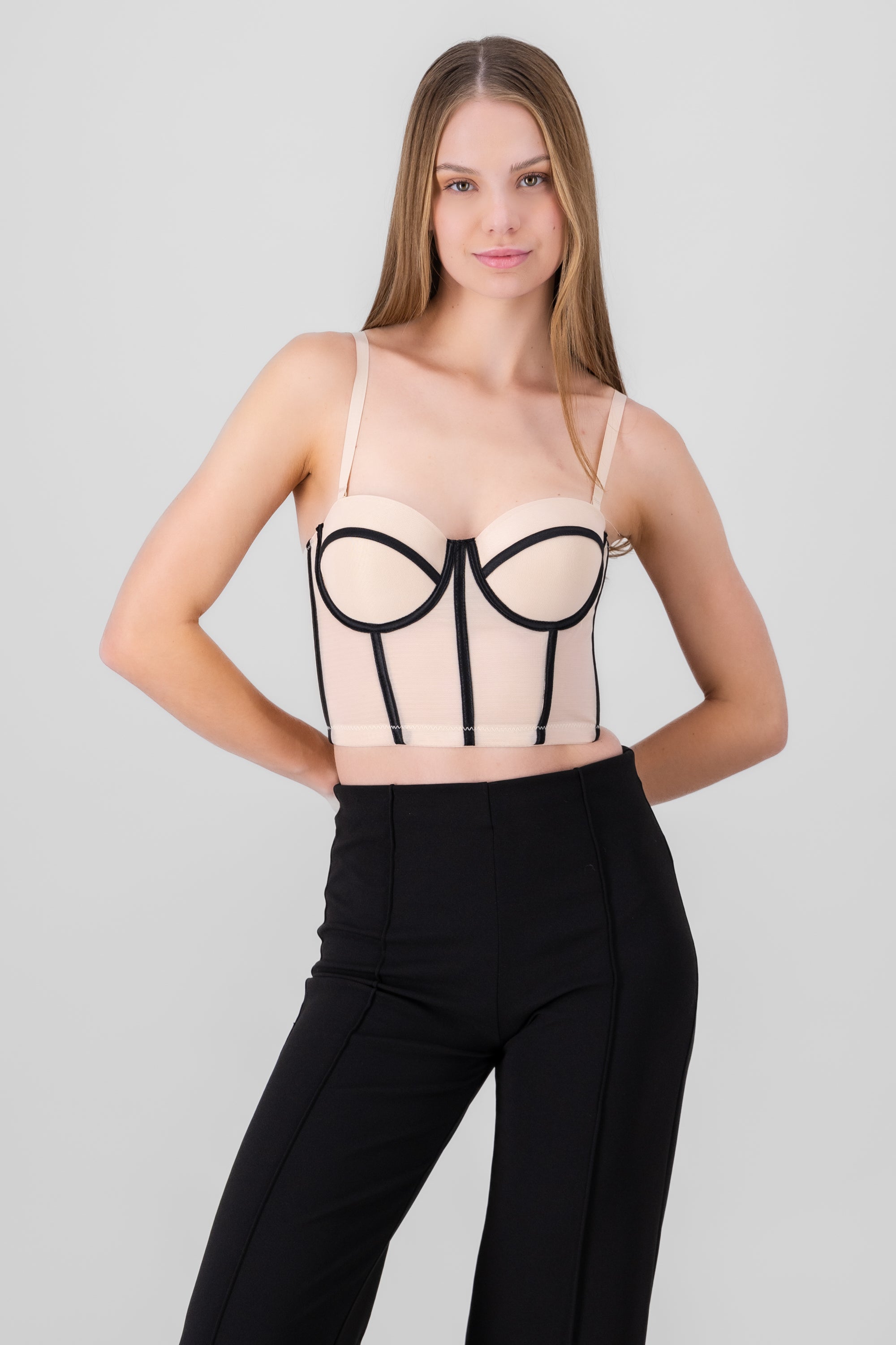 Corset crop bies contraste NUDE