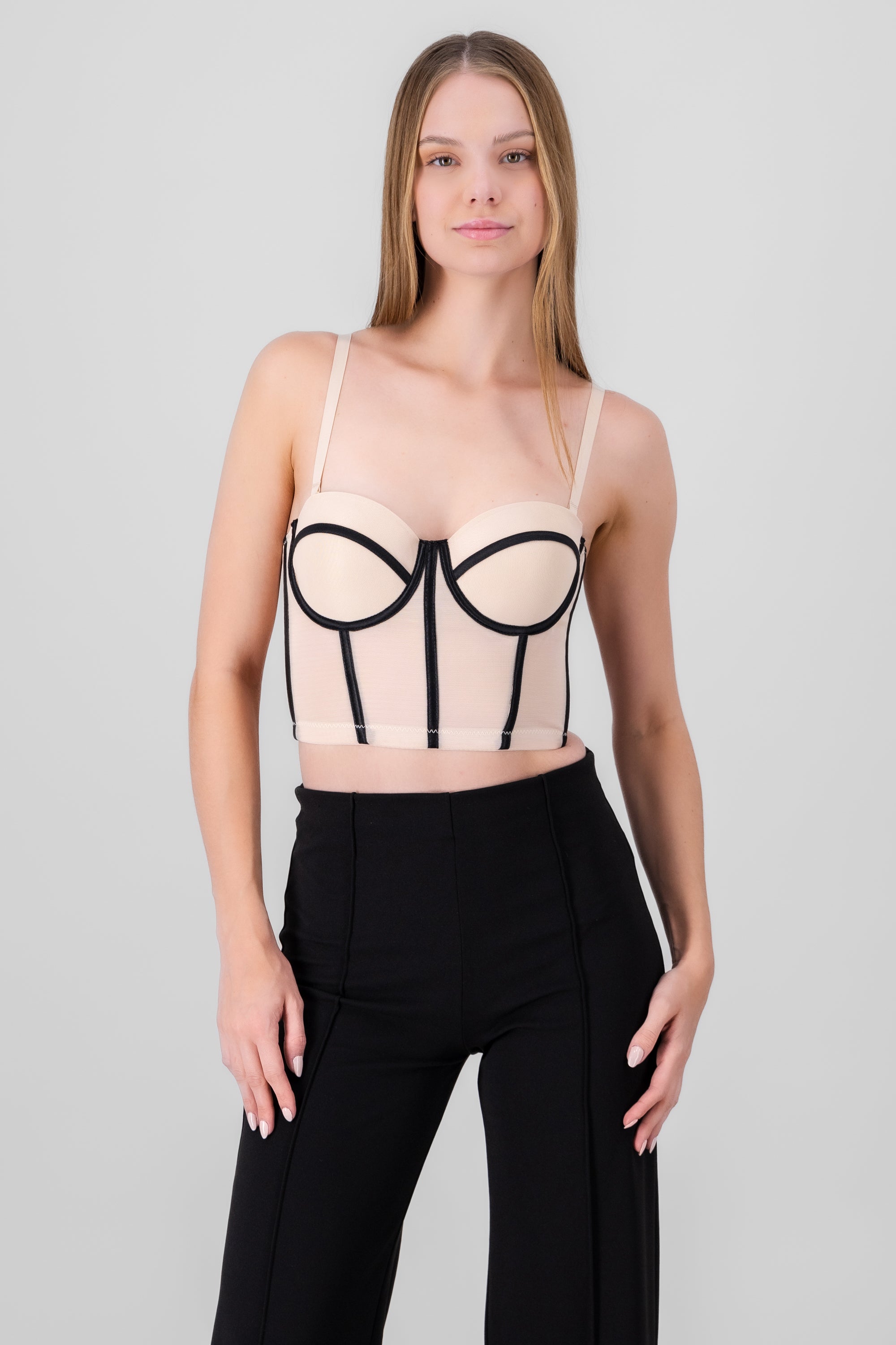 Corset crop bies contraste NUDE