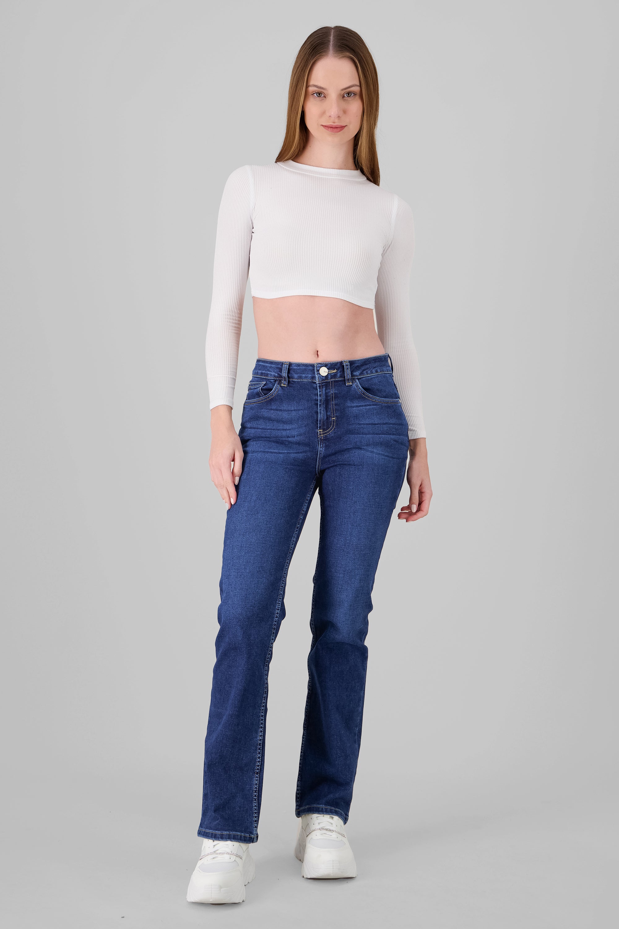 Jeans bootcut slit DARK WASH