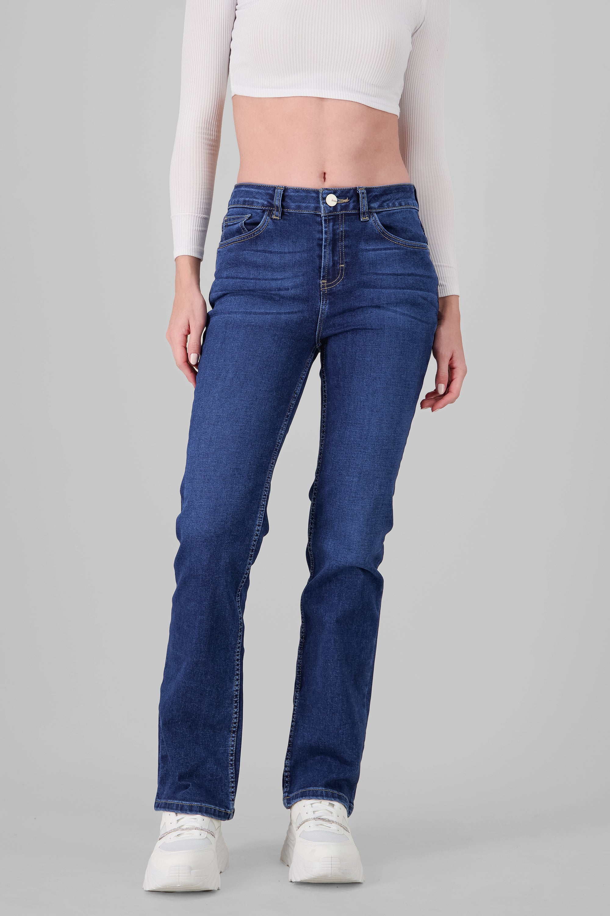 Jeans bootcut slit DARK WASH