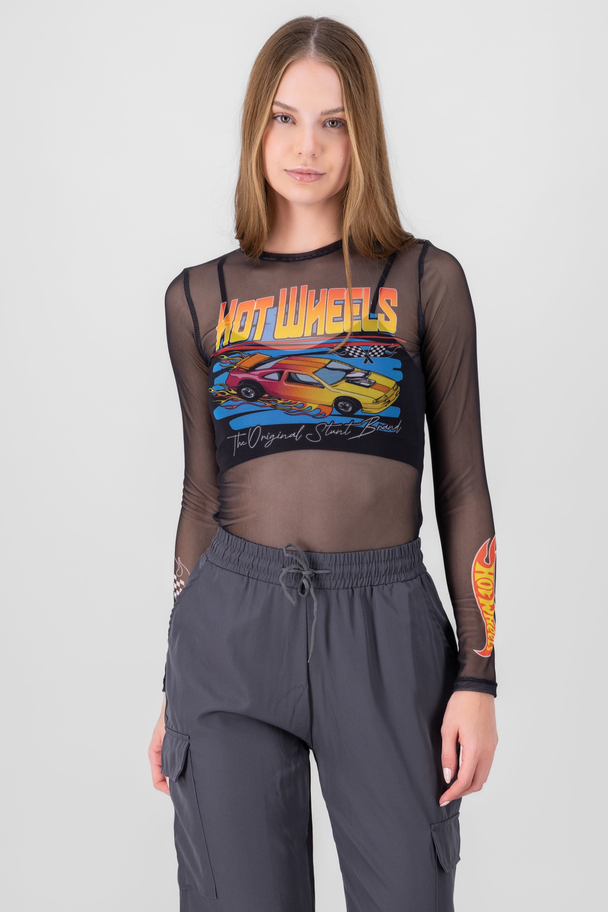 Blusa mesh hotwheels NEGRO COMBO