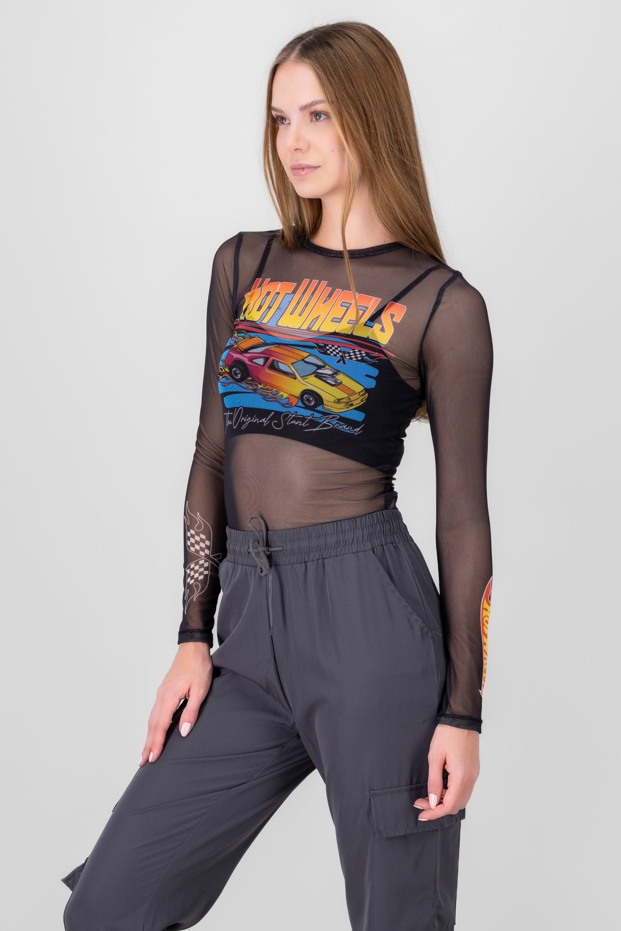 Blusa mesh hotwheels NEGRO COMBO