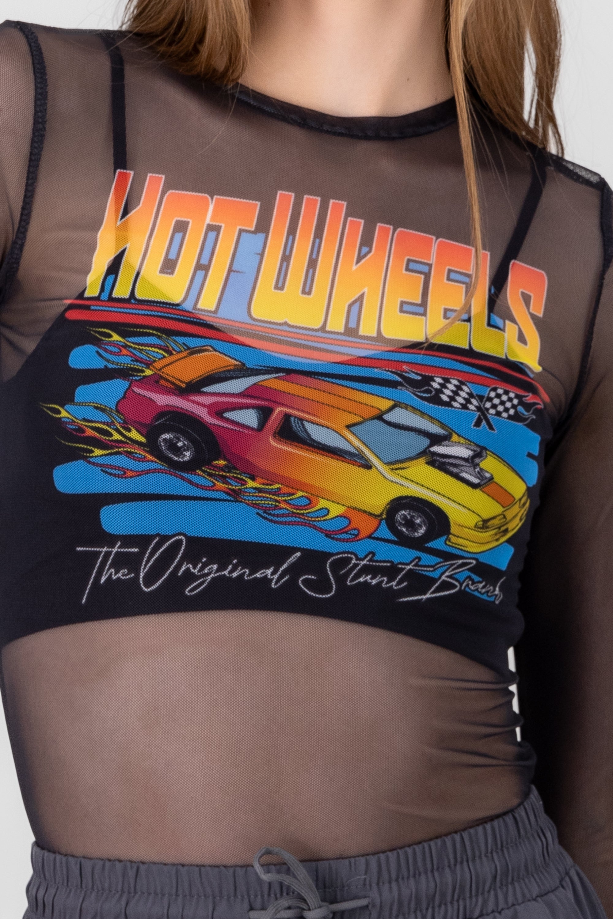 Blusa mesh hotwheels NEGRO COMBO