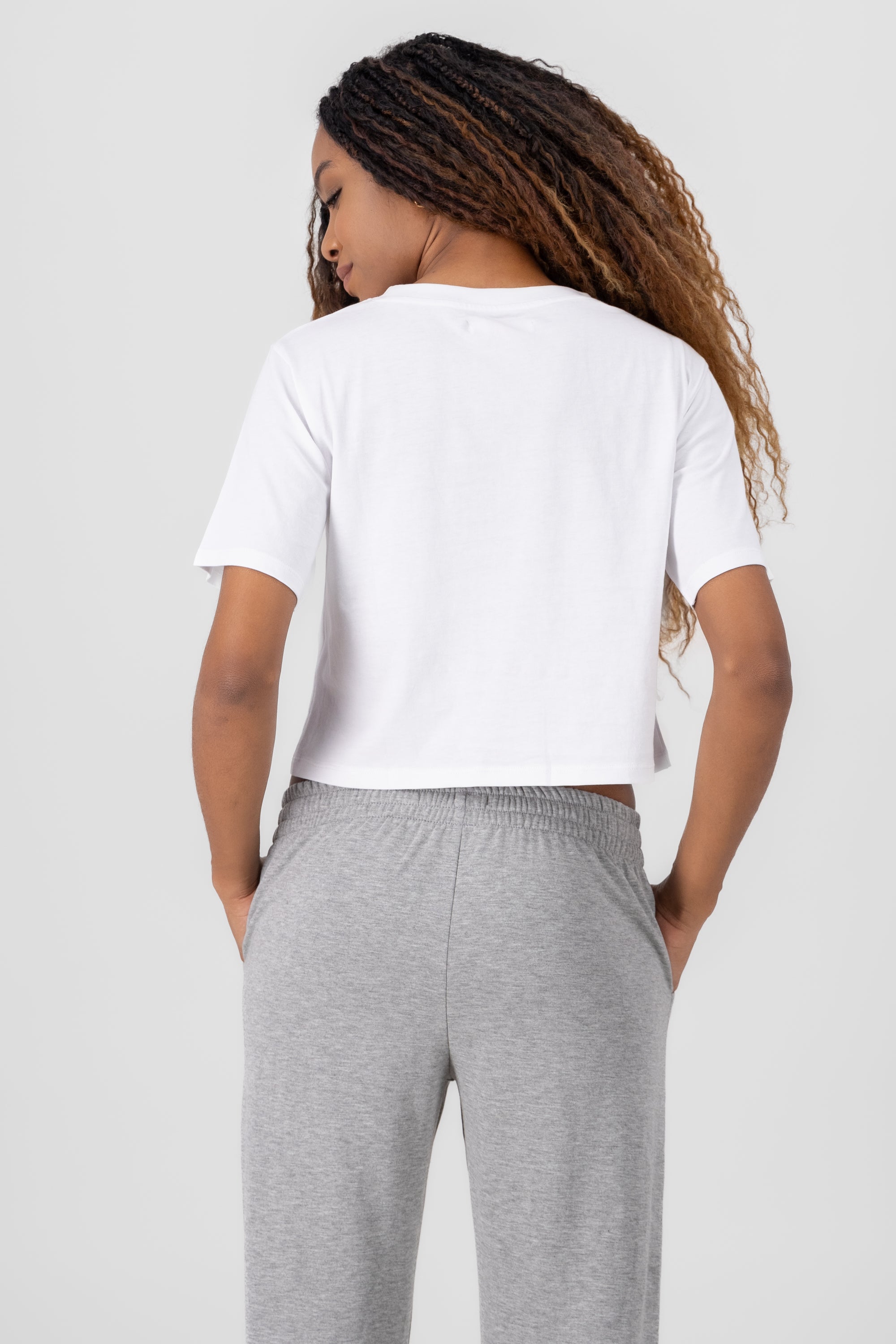 Crop top brooklyn 100% algodon BLANCO