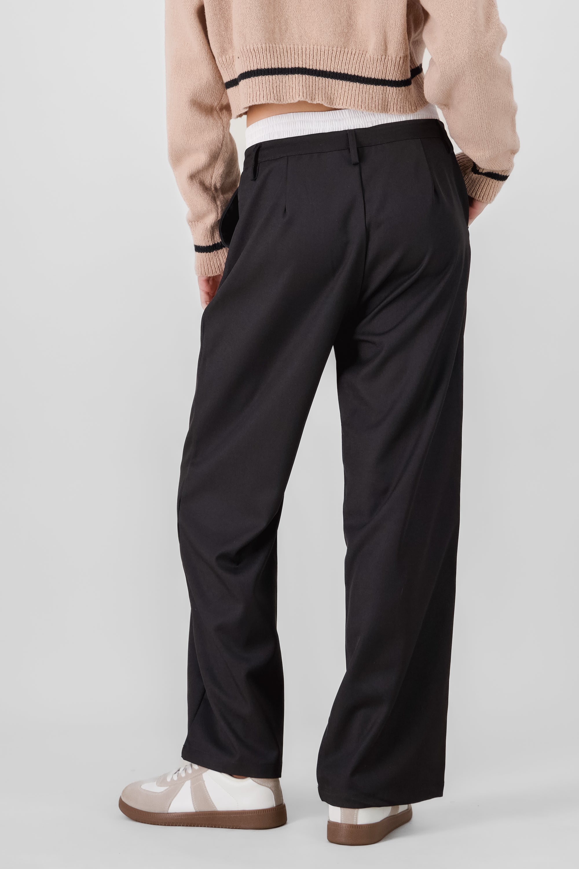 Pantalon doble pretina NEGRO