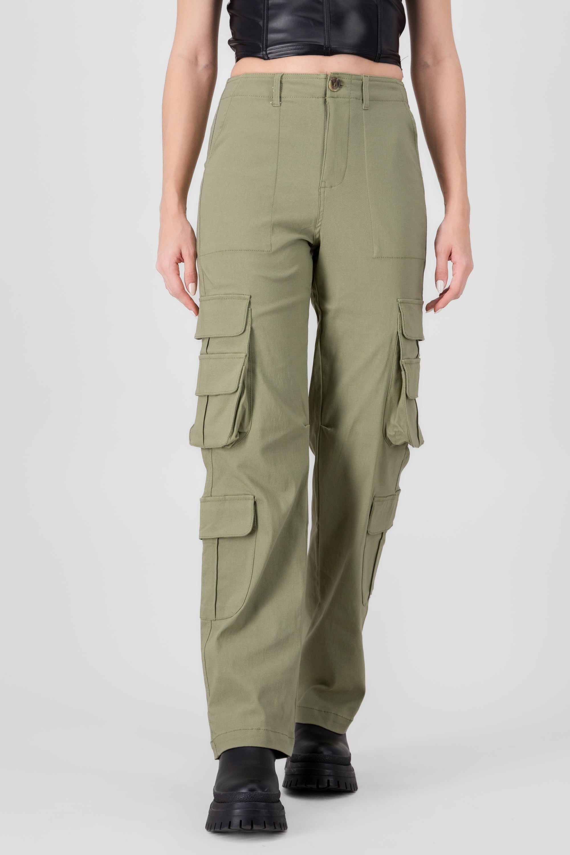 Pantalon cargo bolsas OLIVO