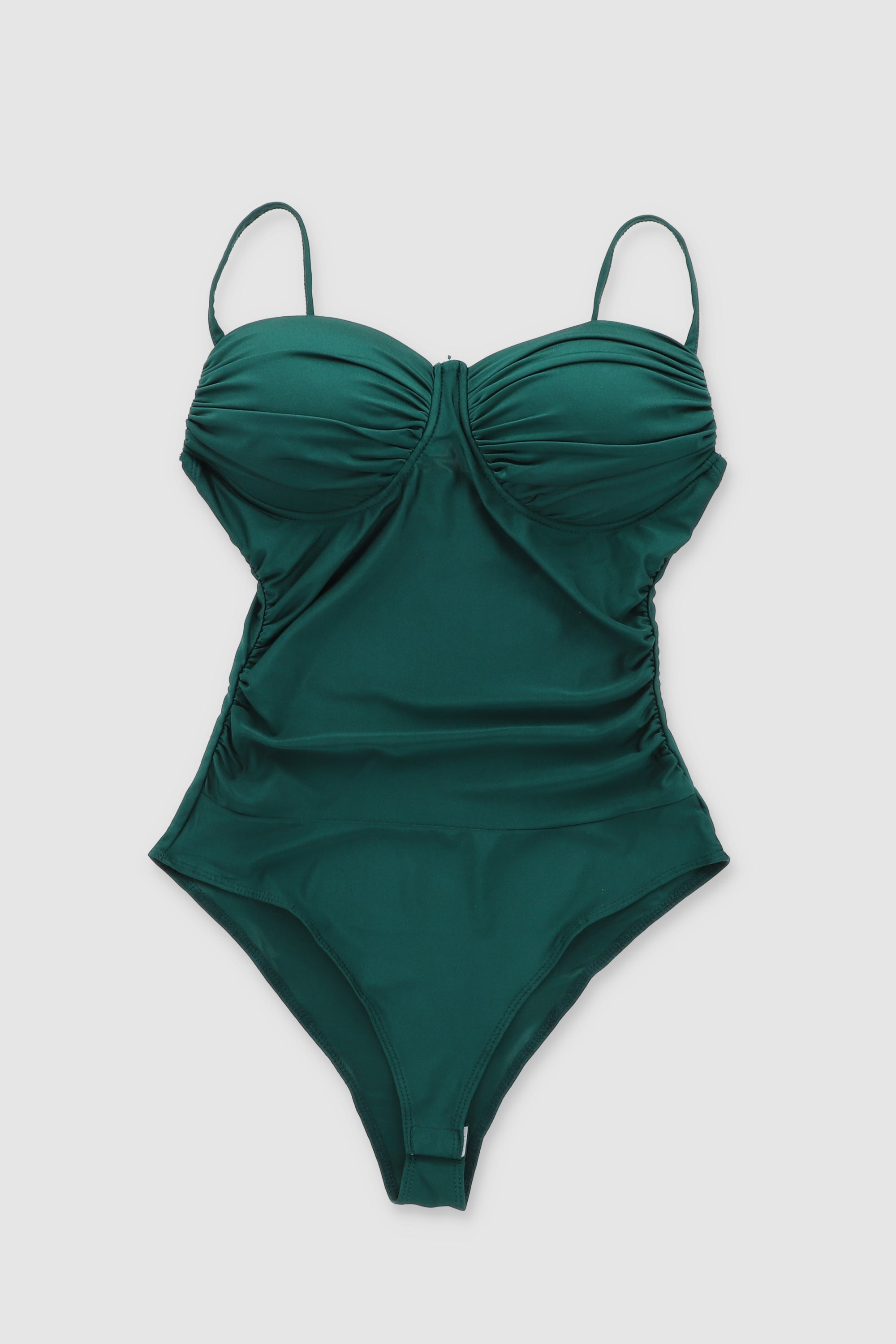 Bodysuit satin con copas VERDE CAZADOR