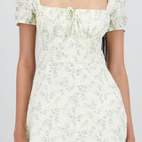 Vestido maxi con flores textura