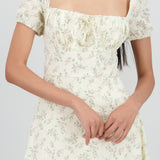 Vestido maxi con flores textura