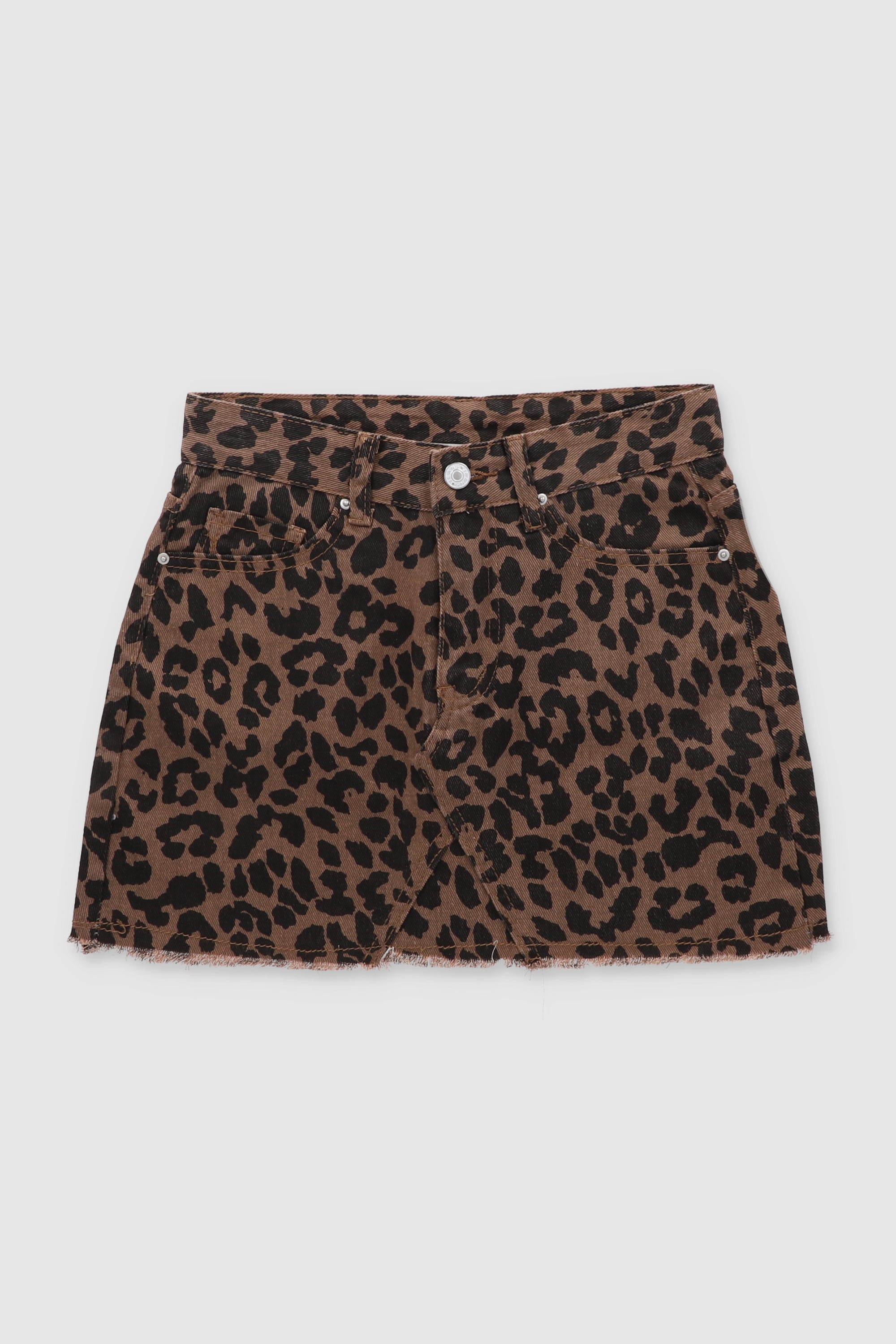 Falda mini de animal print CAFE COMBO