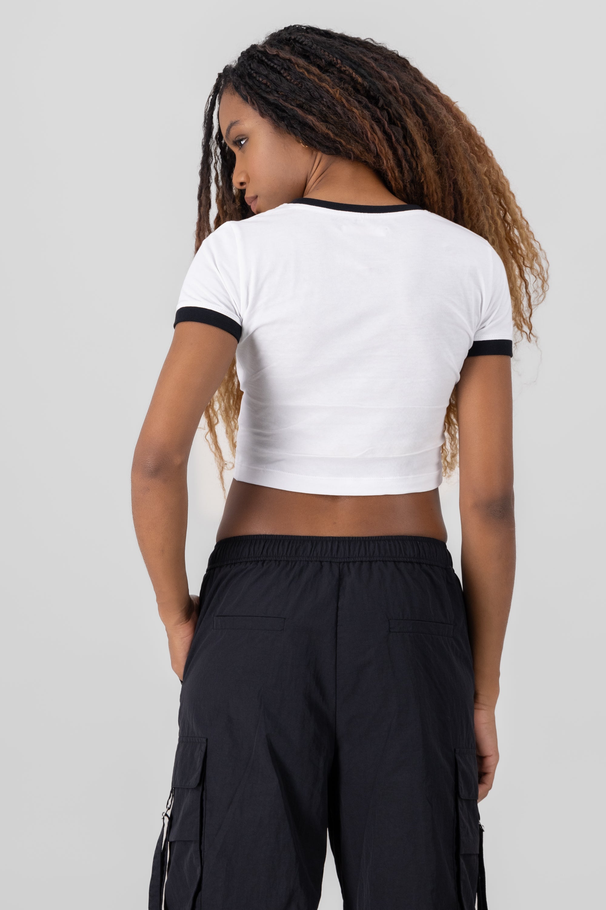 Crop top Be Here Now 100%algodon BLANCO