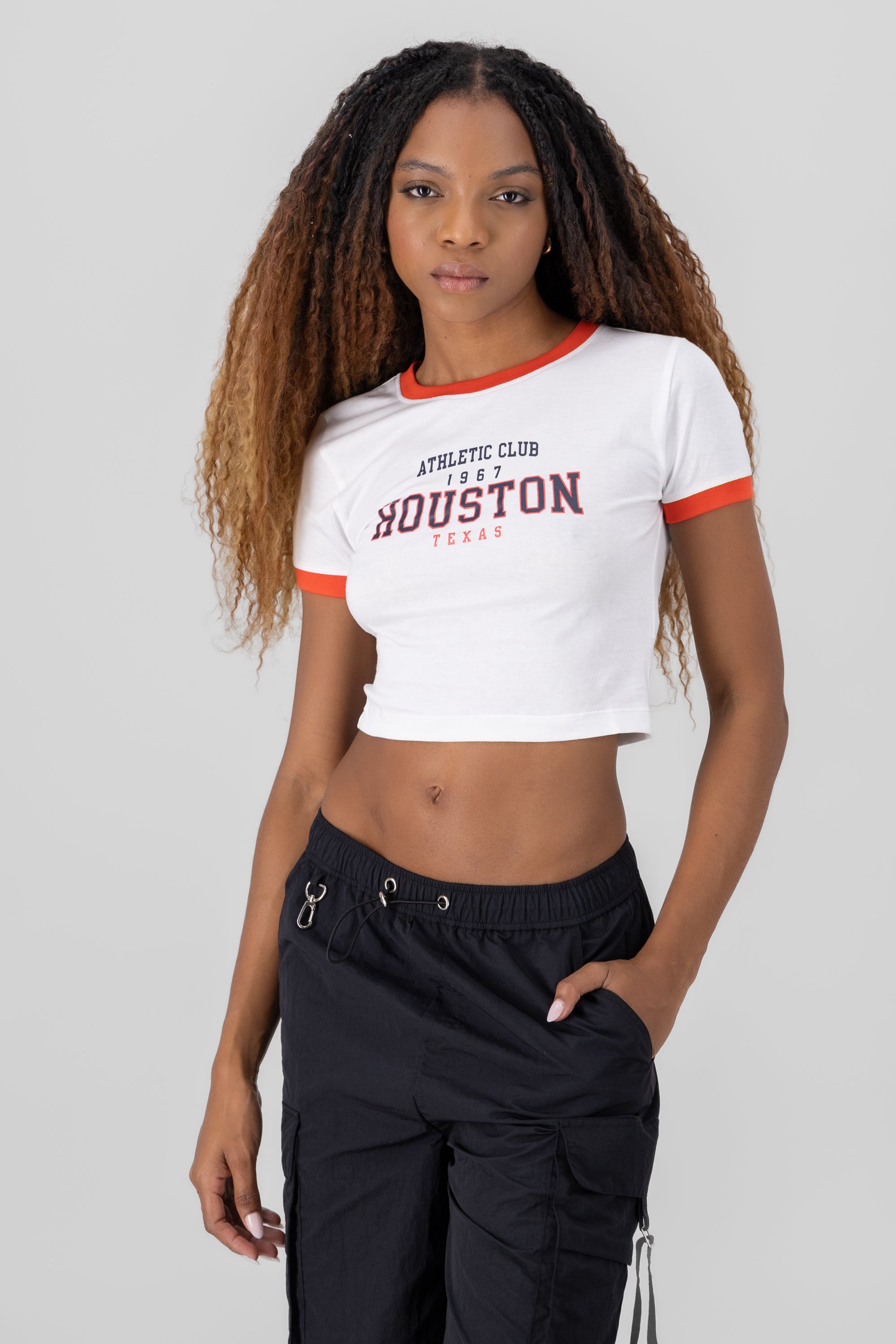 Crop top Houston 100% algodon BLANCO