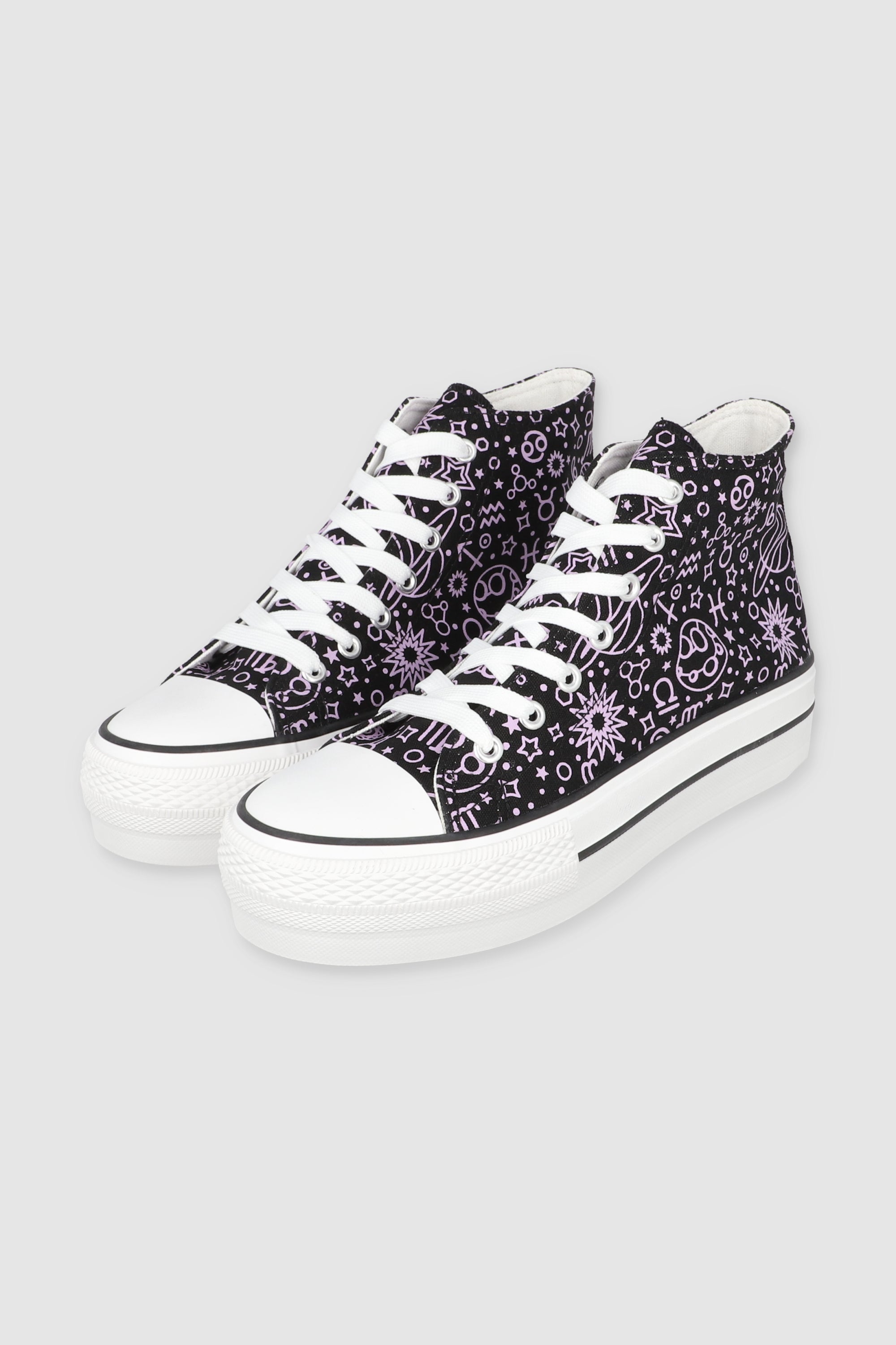 TENIS CANVAS MINI PRINT NEGRO