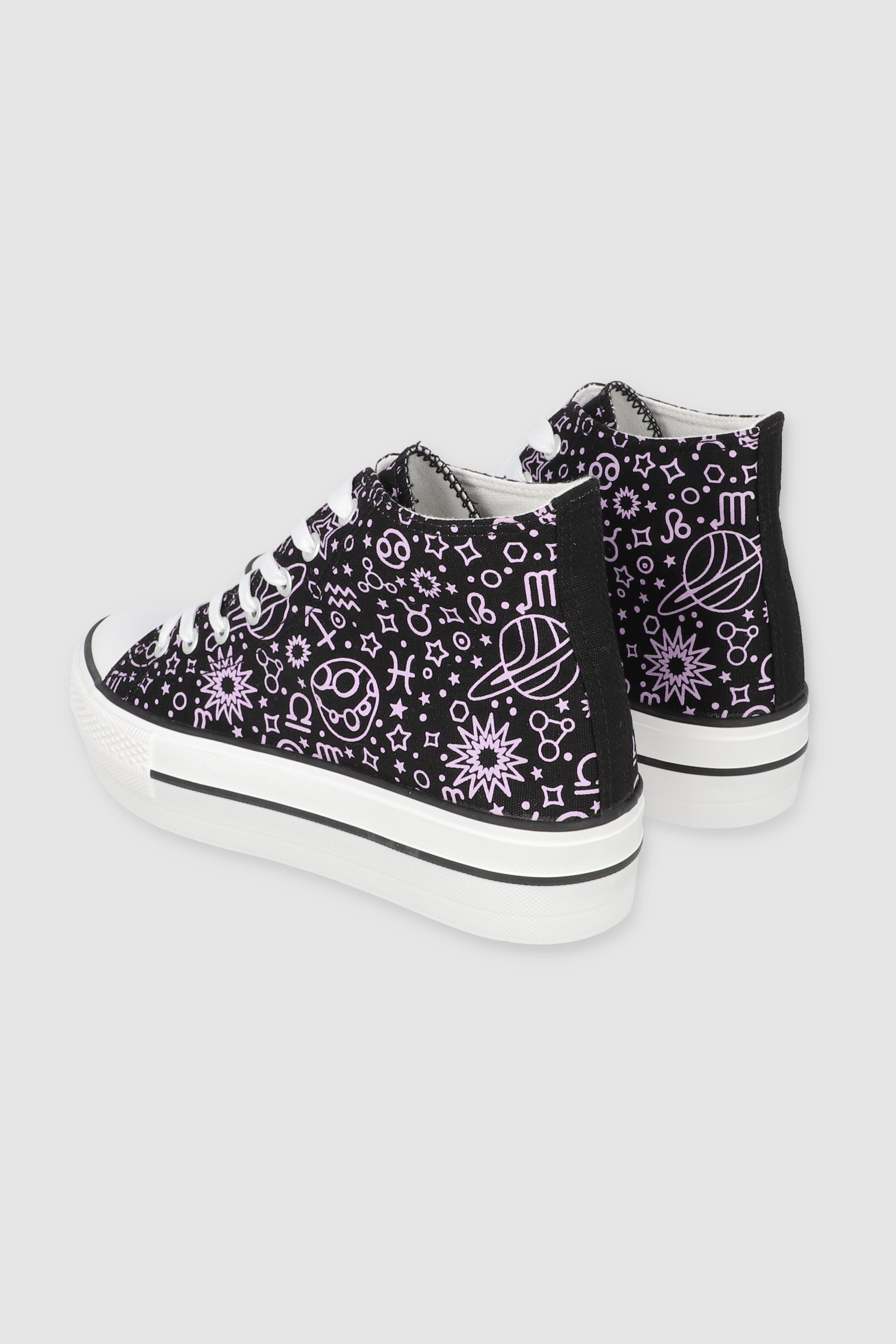 TENIS CANVAS MINI PRINT NEGRO