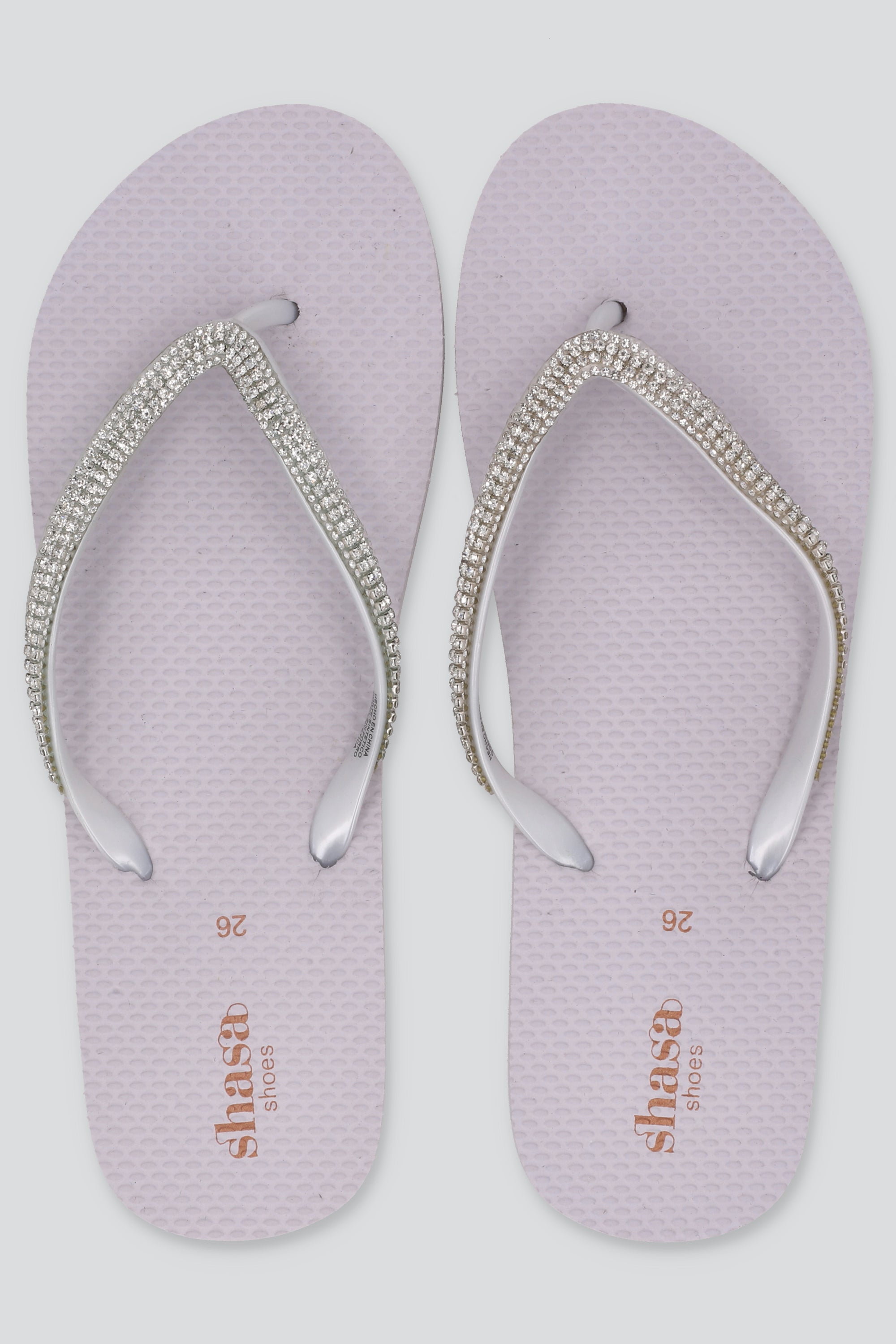 Flip Flop Brillos Textura BLANCO