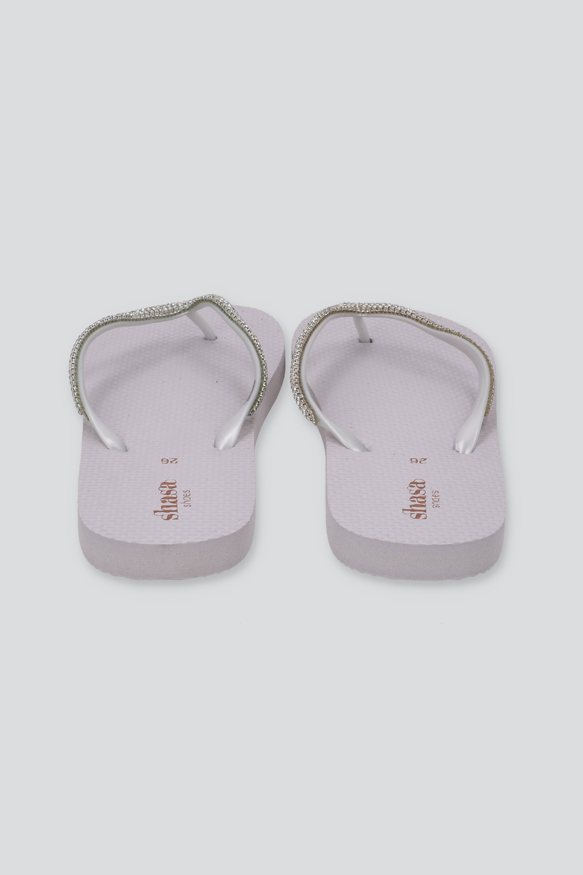 Flip Flop Brillos Textura BLANCO