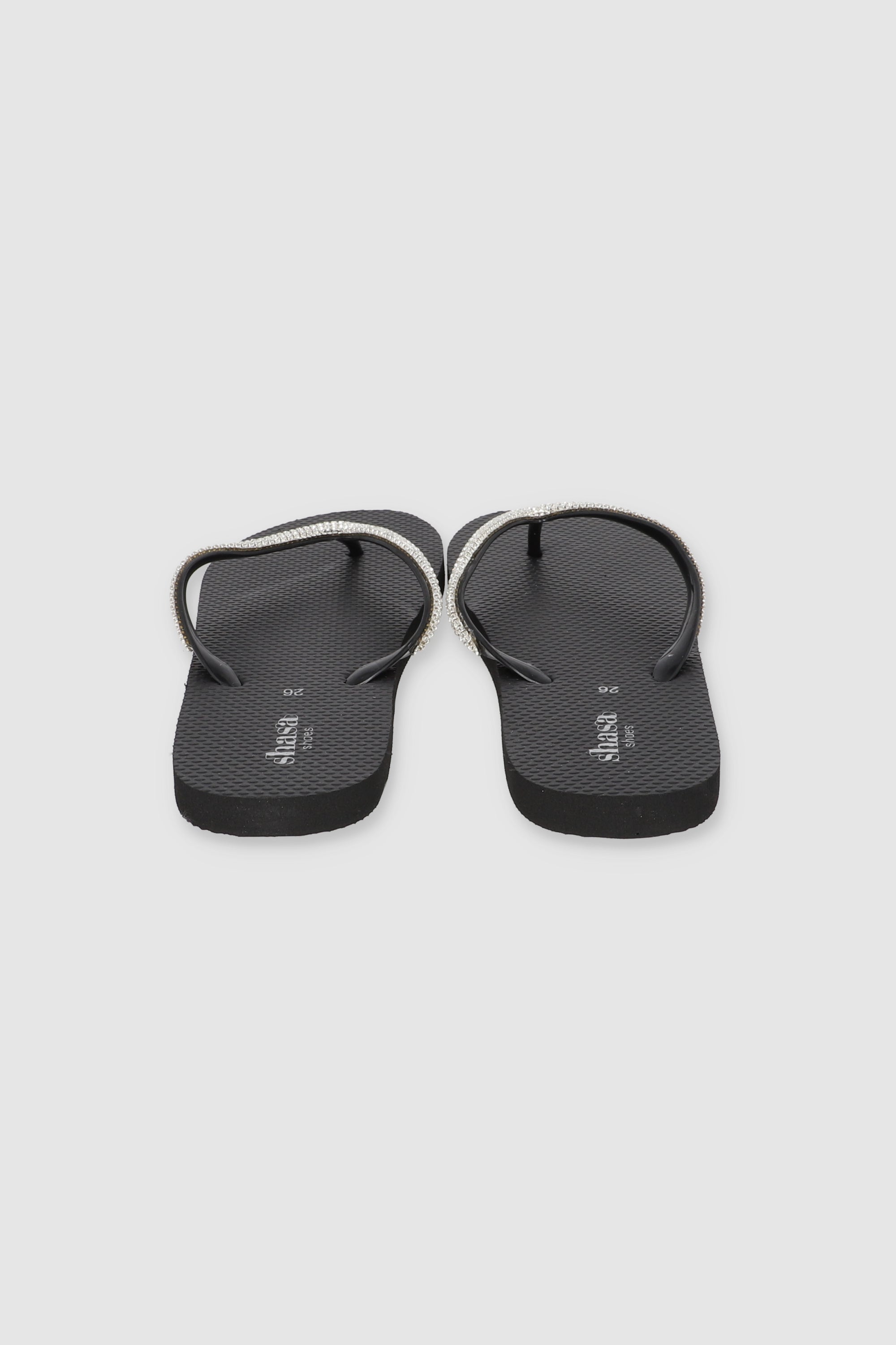 FLIP FLOP BRILLOS TEXTURA NEGRO