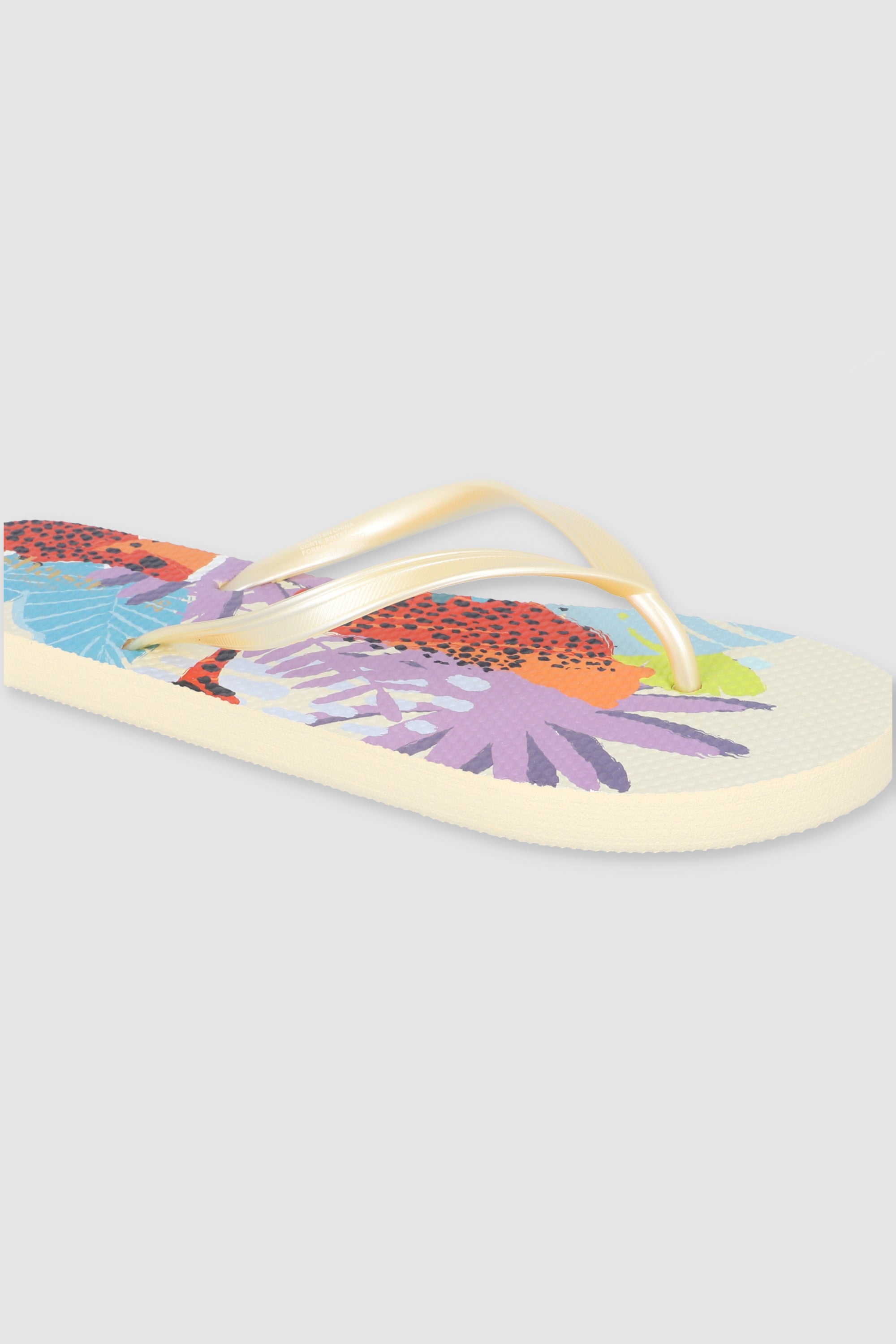 FLIP FLOP ANIMAL PRINT HOJAS MULTICOLOR