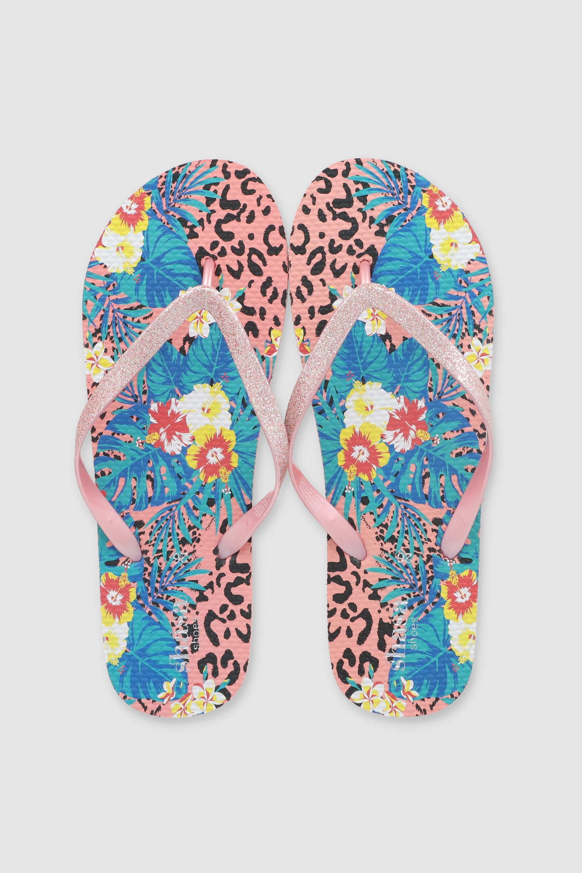 FLIP FLOP TROPICAL LEOPARDO ROSA