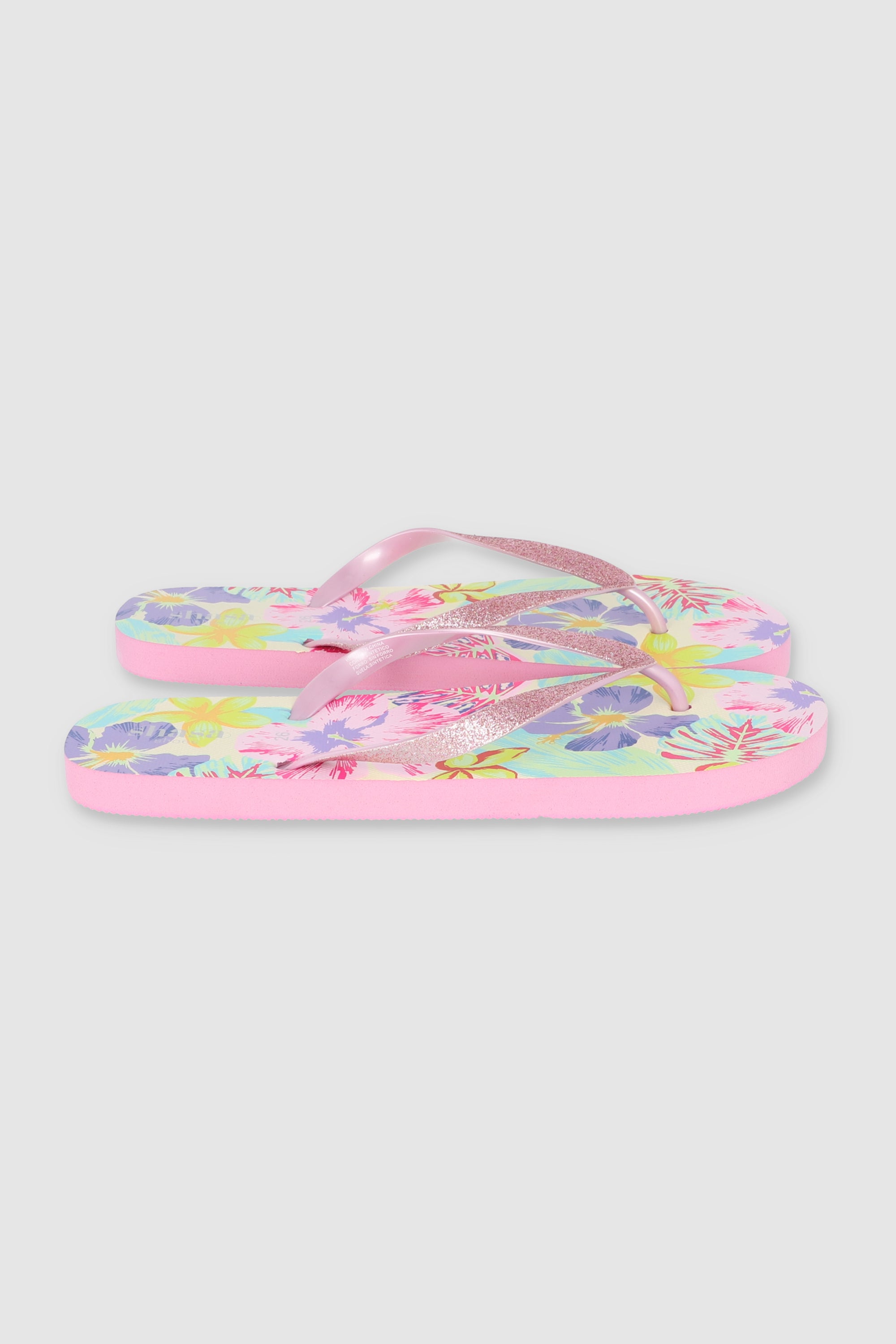 FLIP FLOP FLOR TROPICAL ROSA