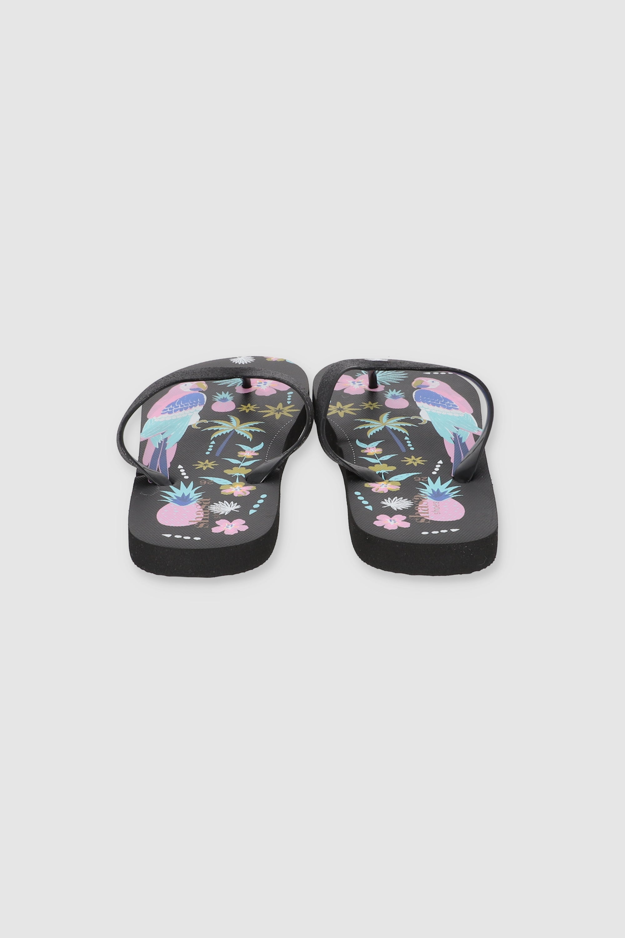 FLIP FLOP TUCAN FLORES NEGRO