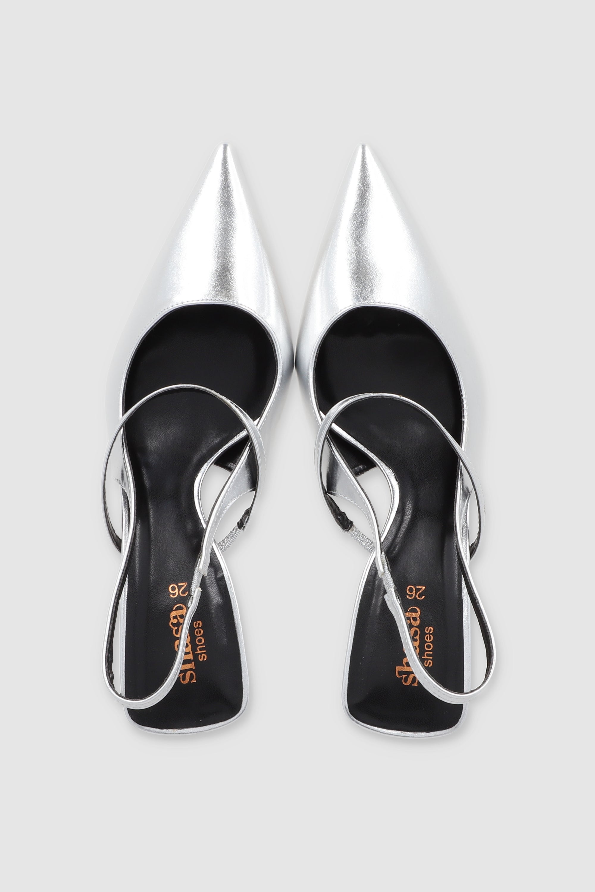 TACON POINTY STRAP EMPEINE PLATA