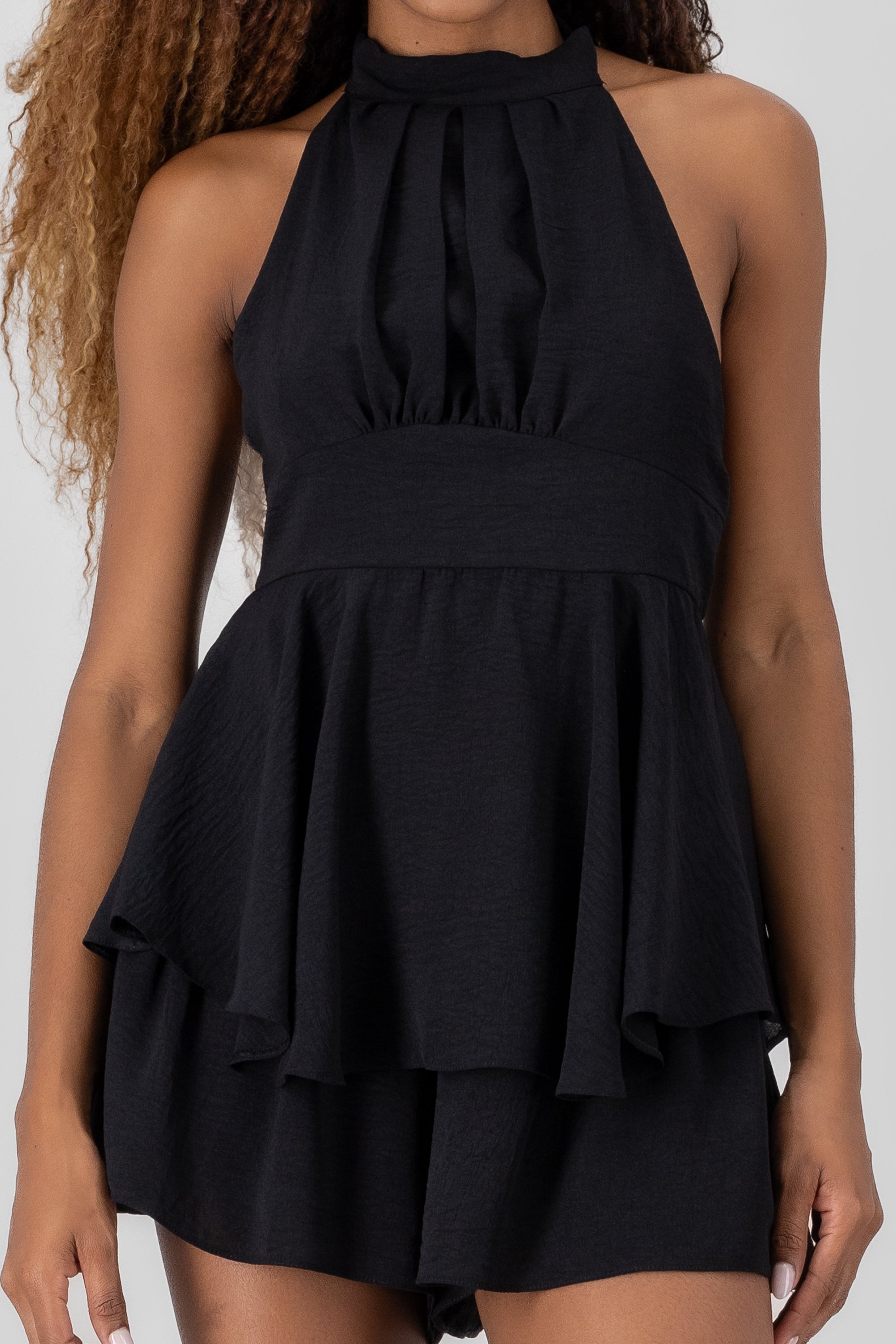 Romper halter olanes NEGRO