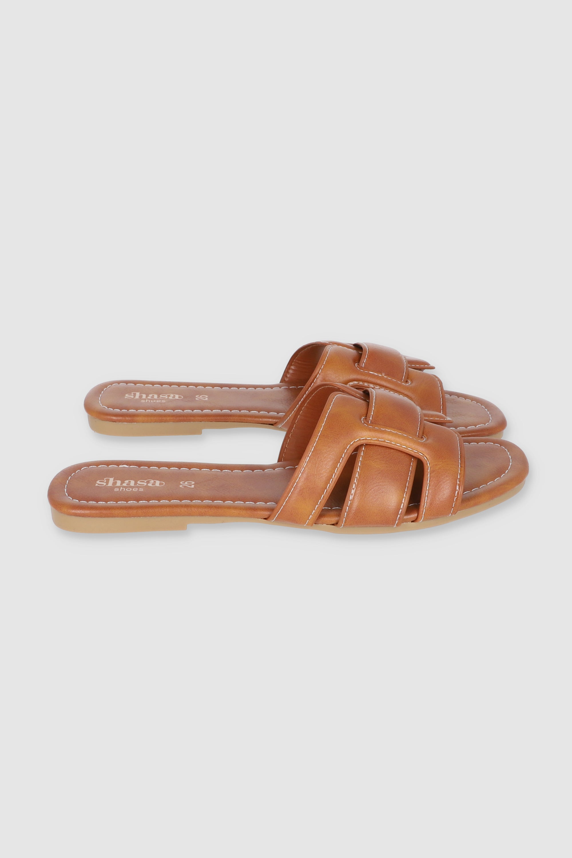 Sandalia greca tira media fluffy TAN