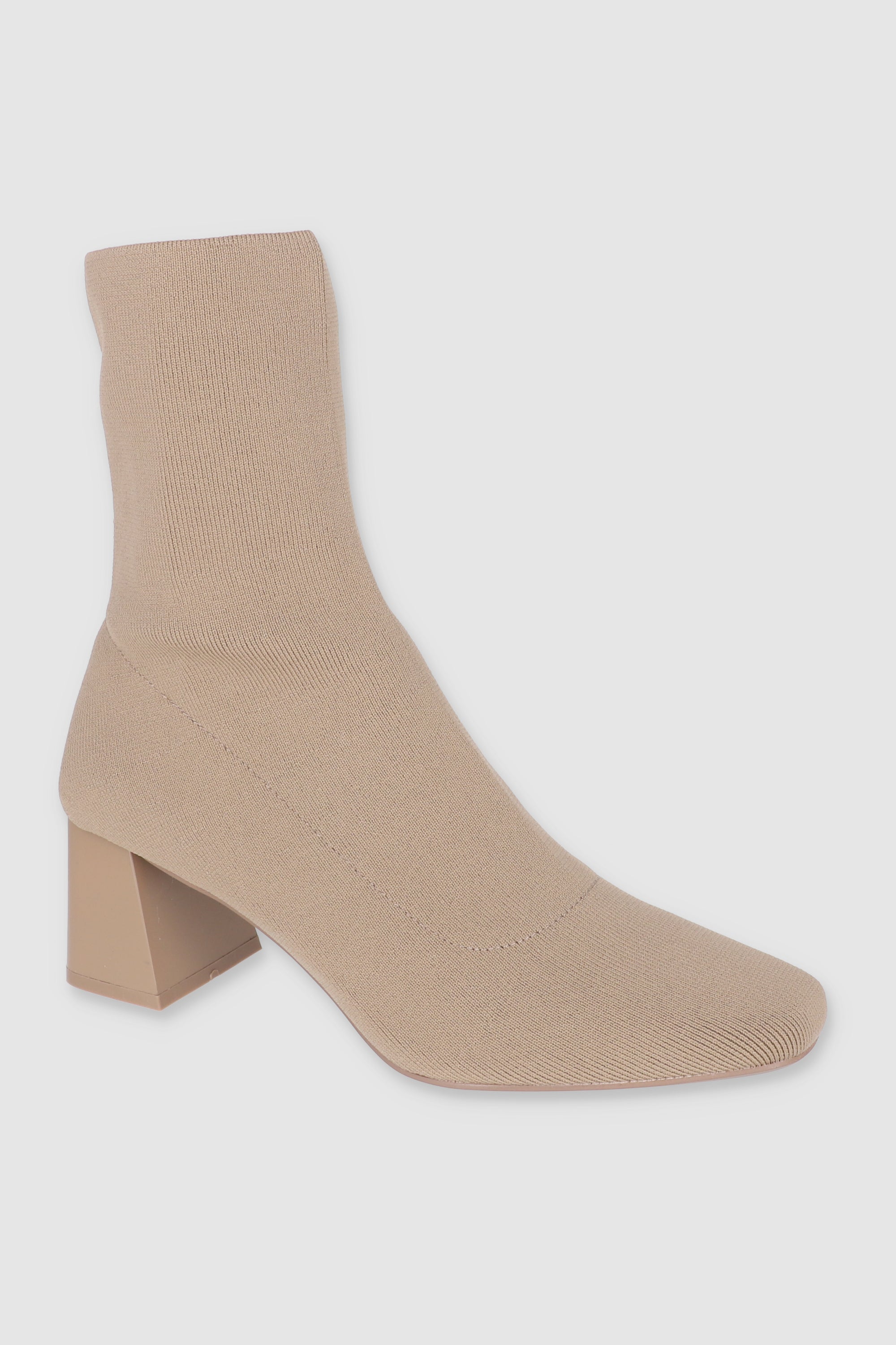 BOTIN TEJIDO TACON BLOQUE TAUPE