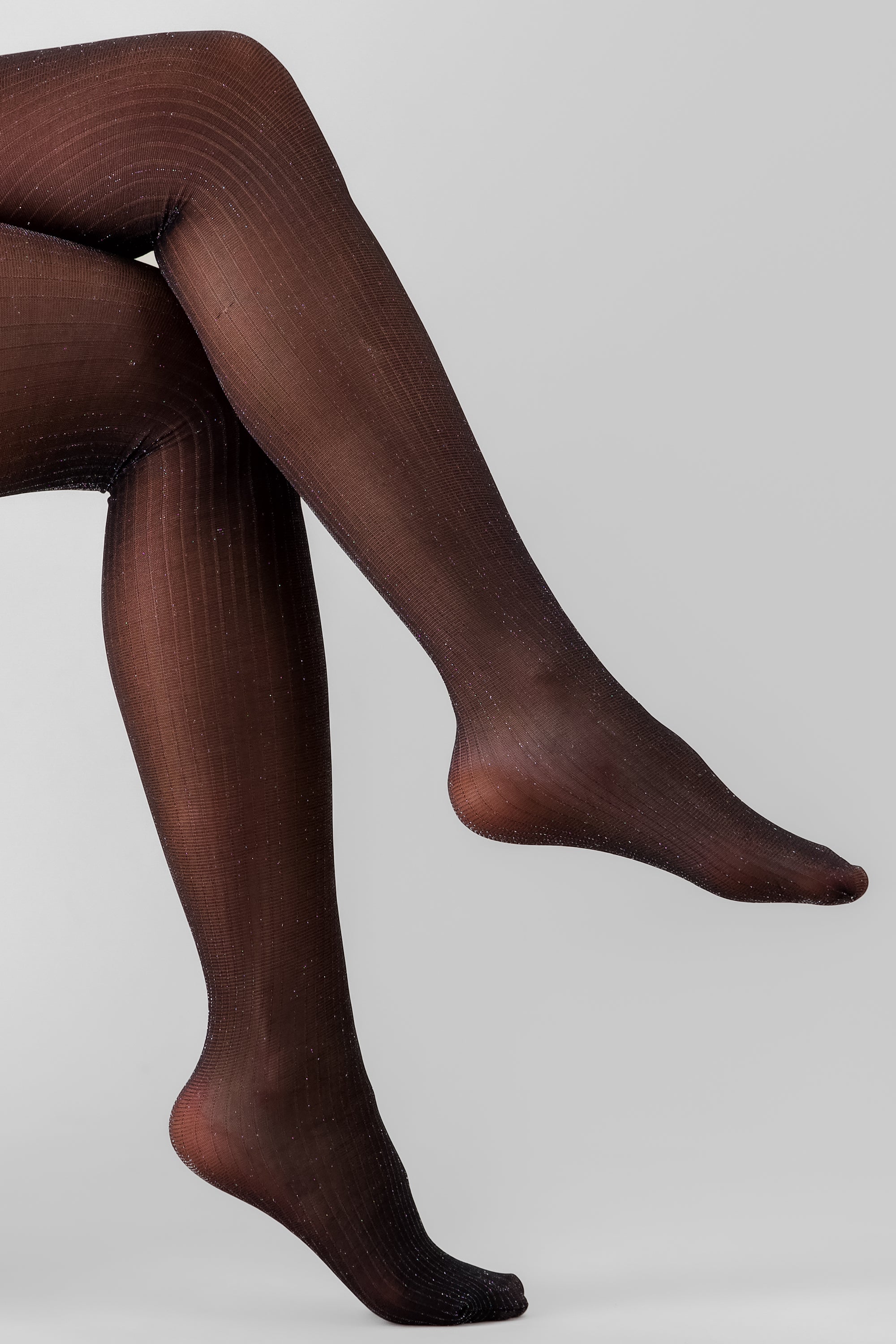 Medias lineas lurex NEGRO