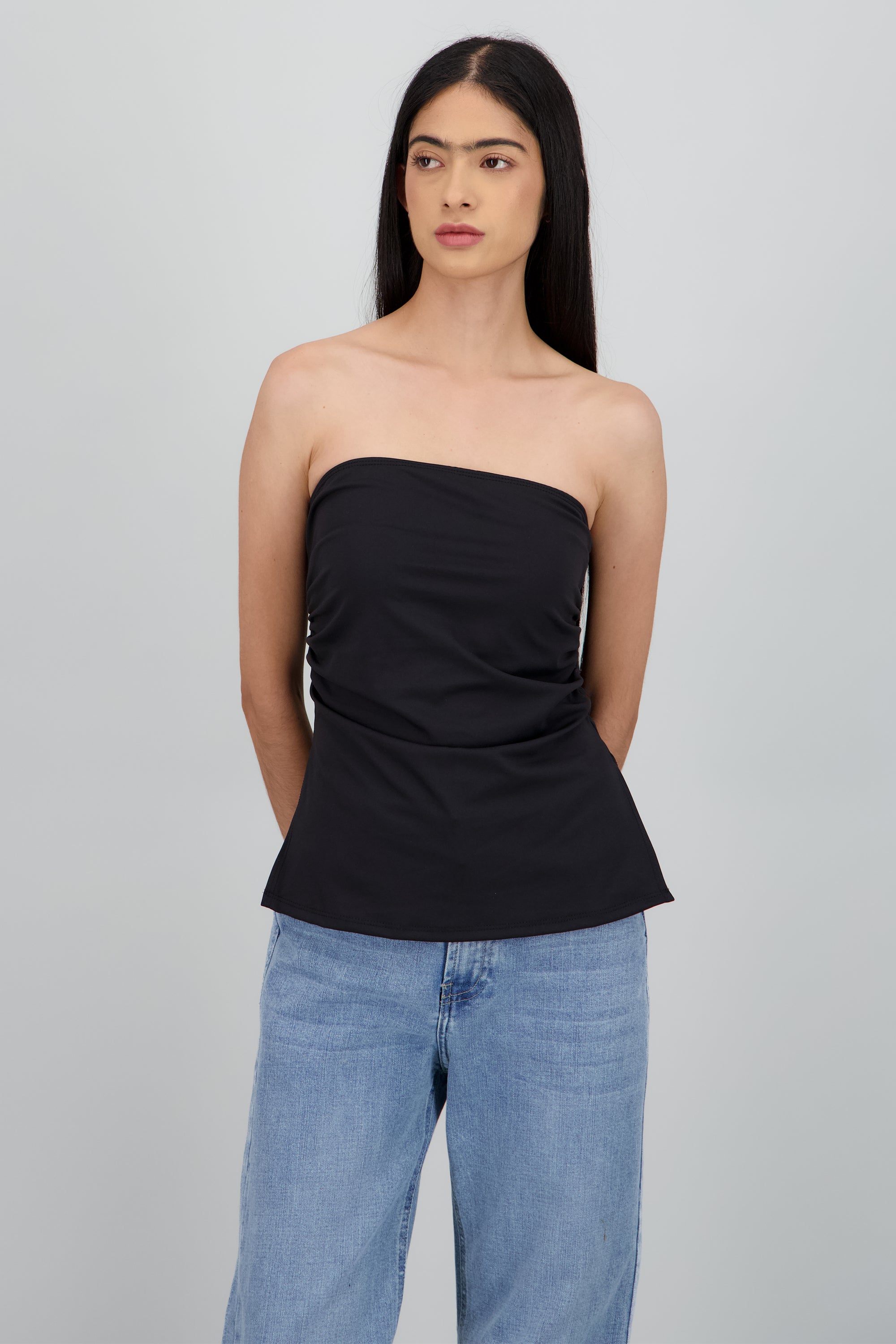 Top tubo abetura NEGRO