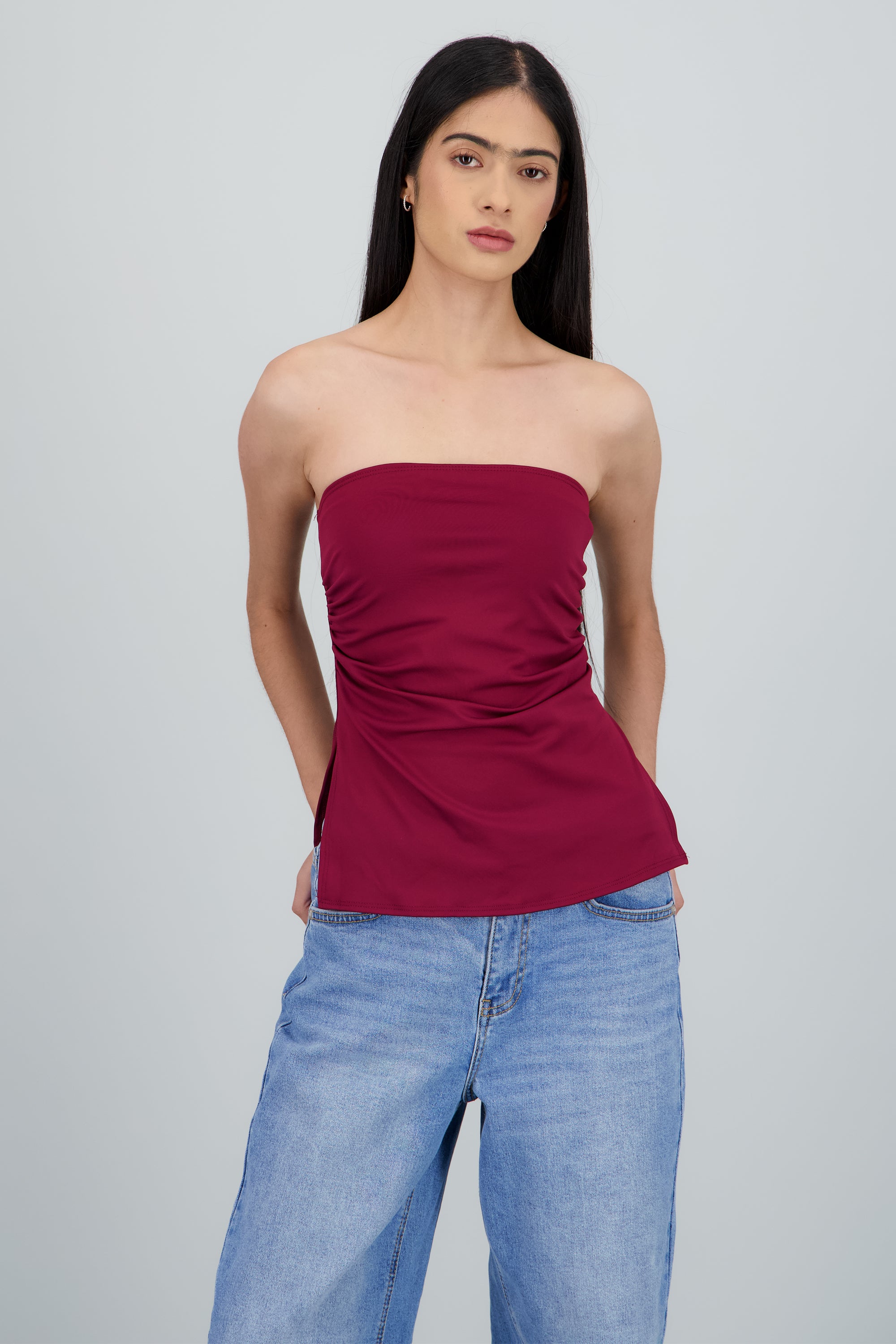 Top tubo abetura ROJO CEREZA