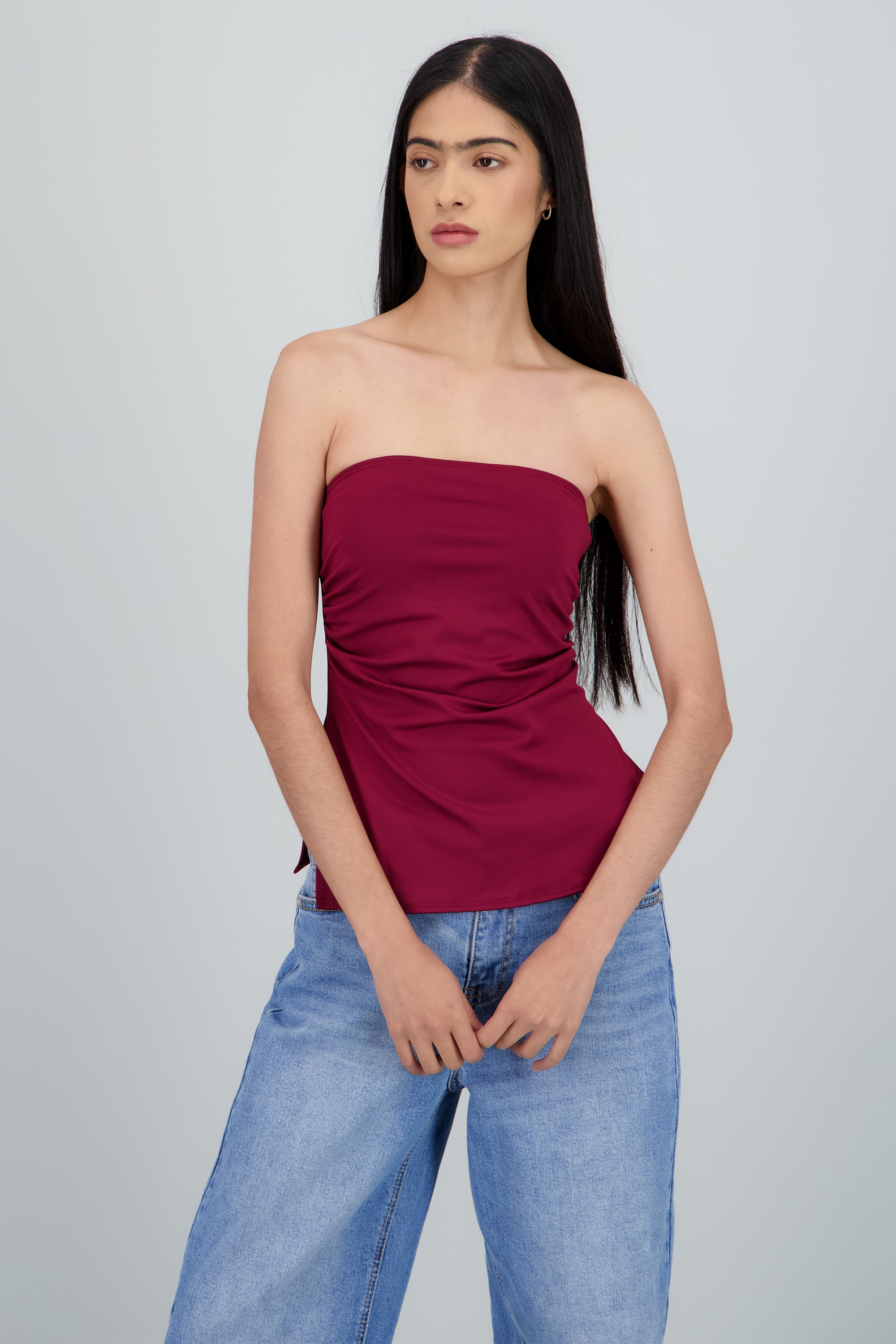 Top tubo abetura ROJO CEREZA