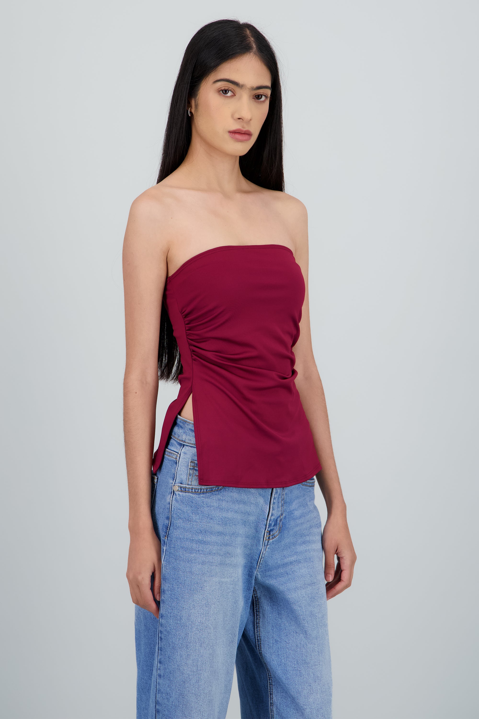 Top tubo abetura ROJO CEREZA