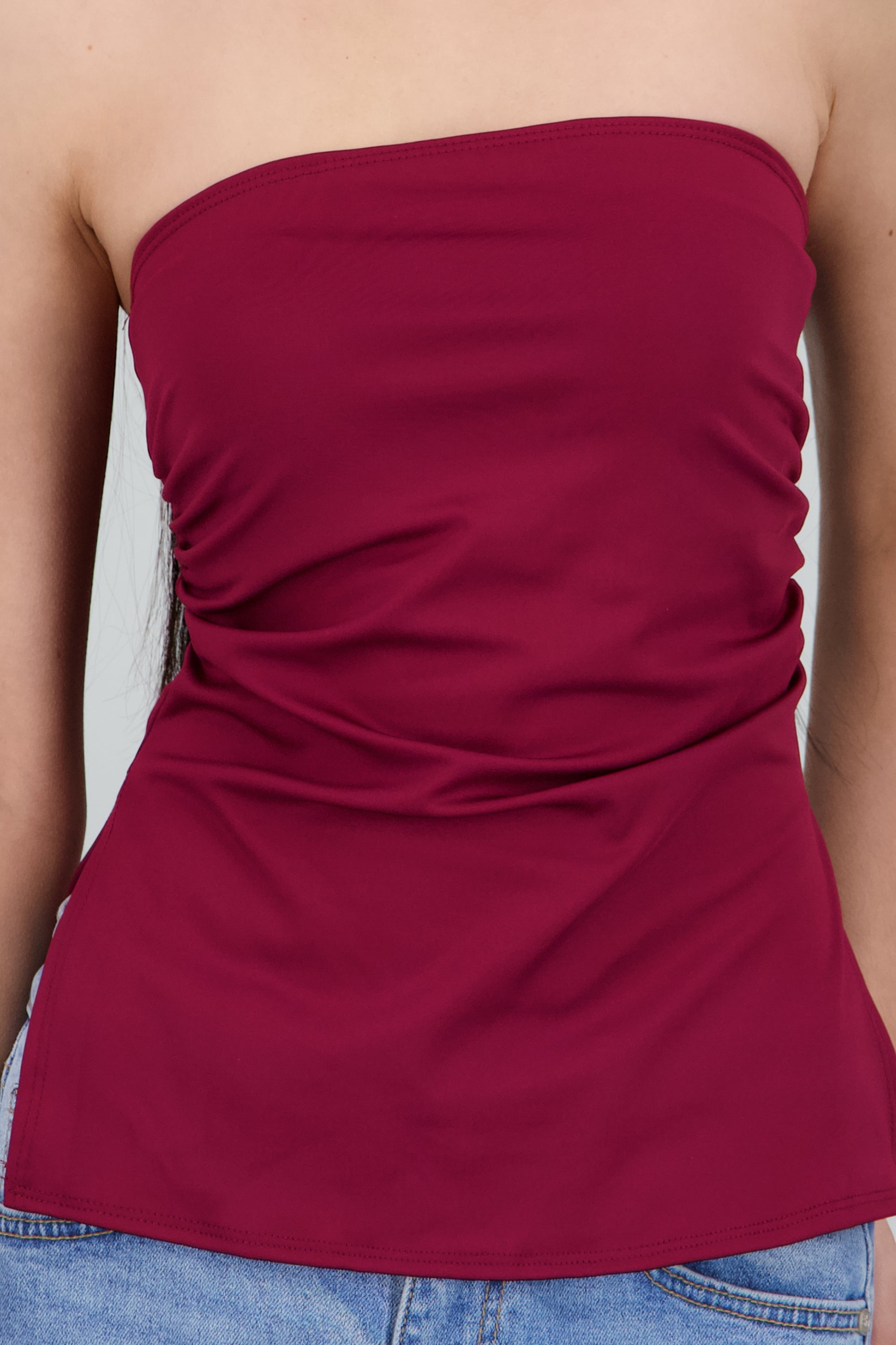 Top tubo abetura ROJO CEREZA