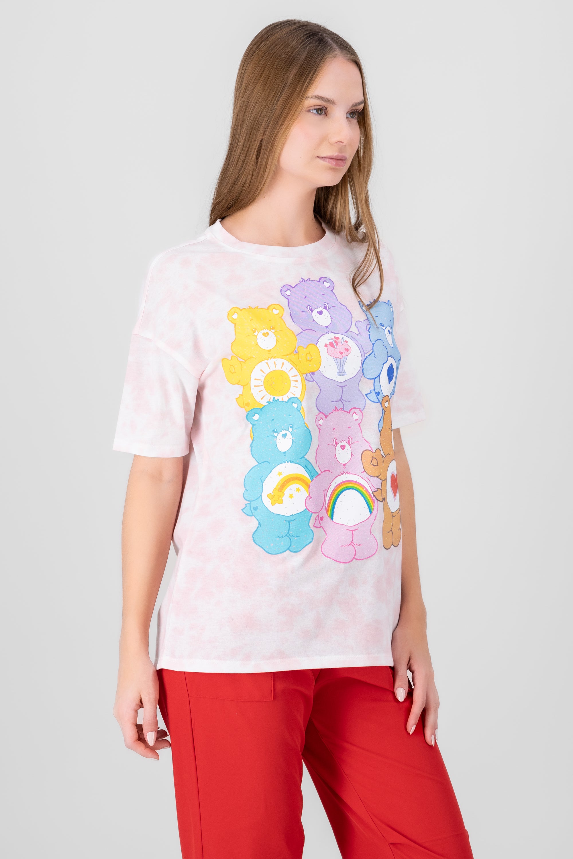 Playera care bears tie dye ROSA COMBO